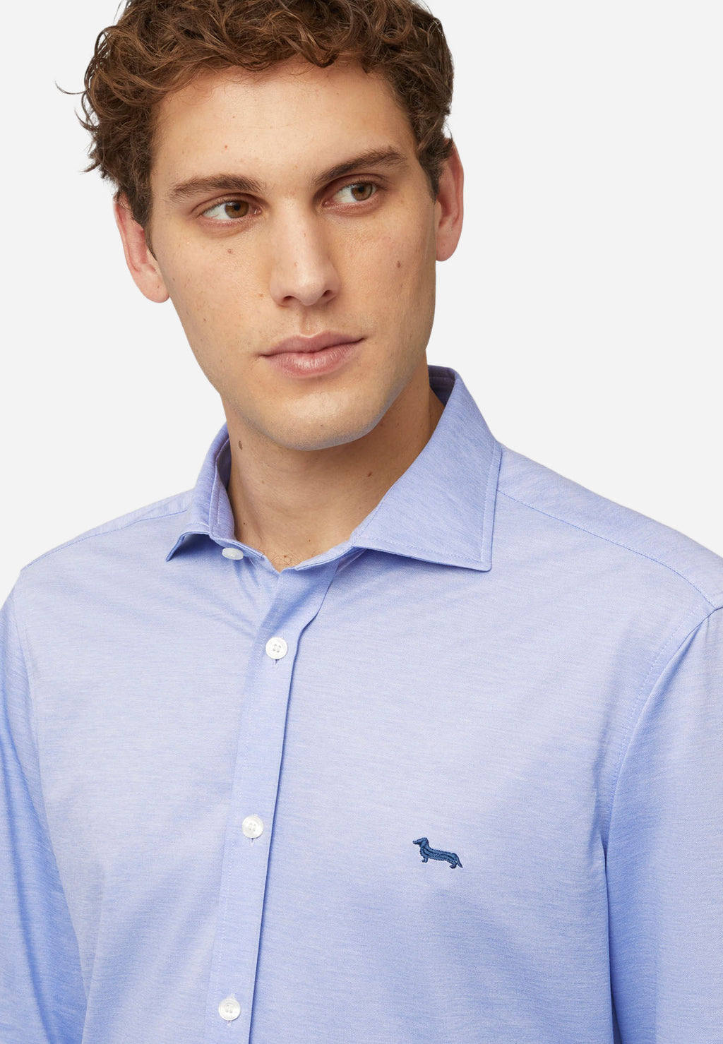CAMISA HARMOT&BLAINE AZUL ALGOD (CNL001012802I-856)