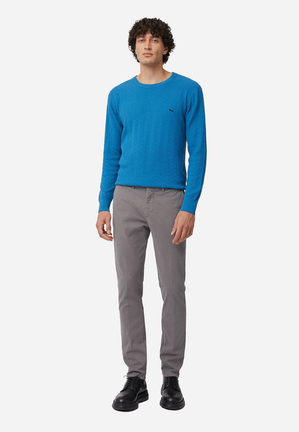 Pantalón Hombre  Chino Gris Slim Fit H&B