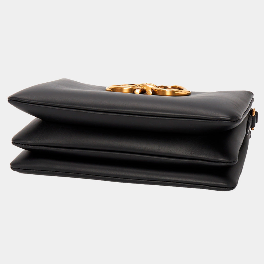 Bolso Dama Mini G.Cros en Cuero Negro S.F.