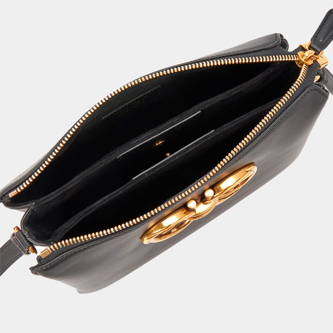 Bolso Dama Mini G.Cros en Cuero Negro S.F.