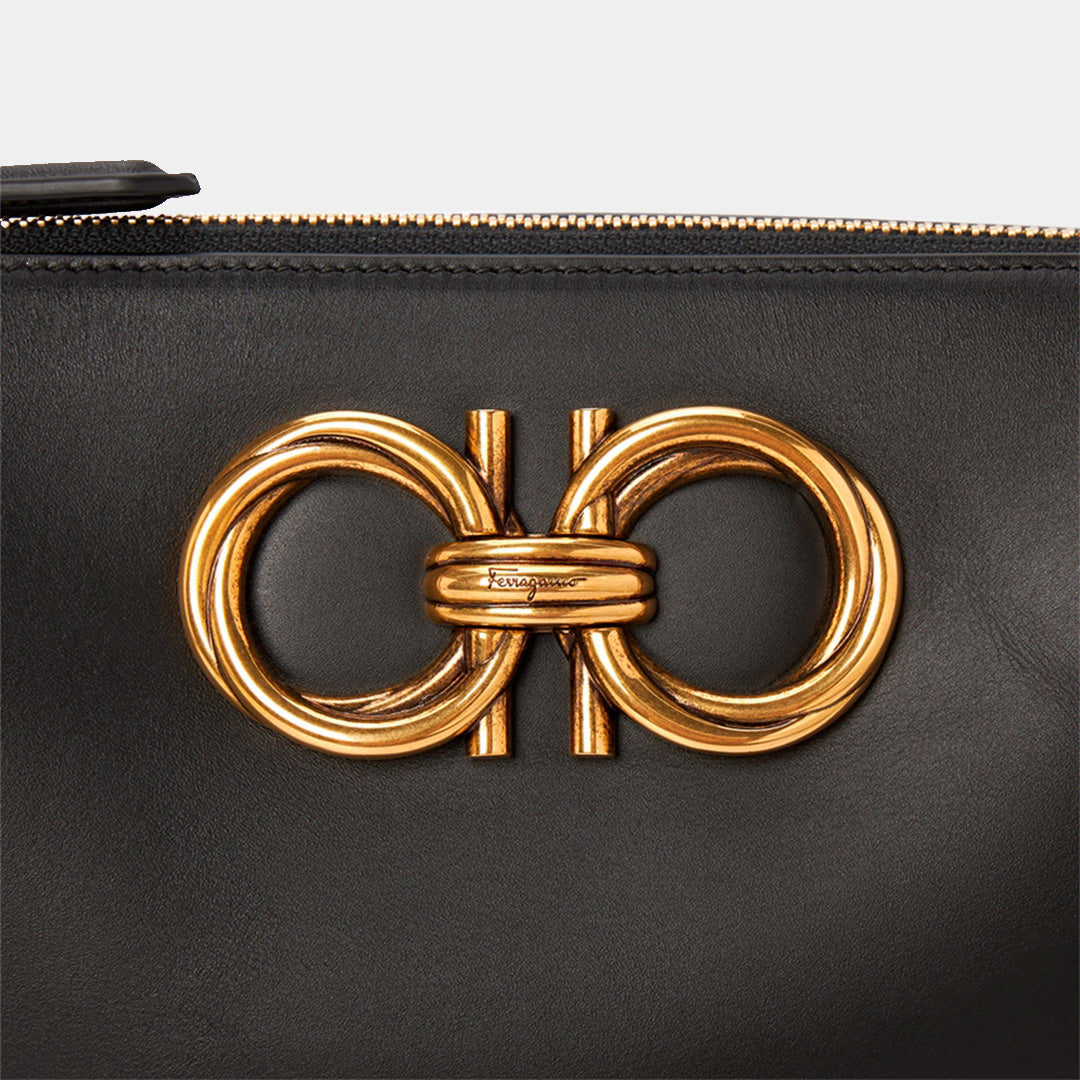 Bolso Dama Mini G.Cros en Cuero Negro S.F.