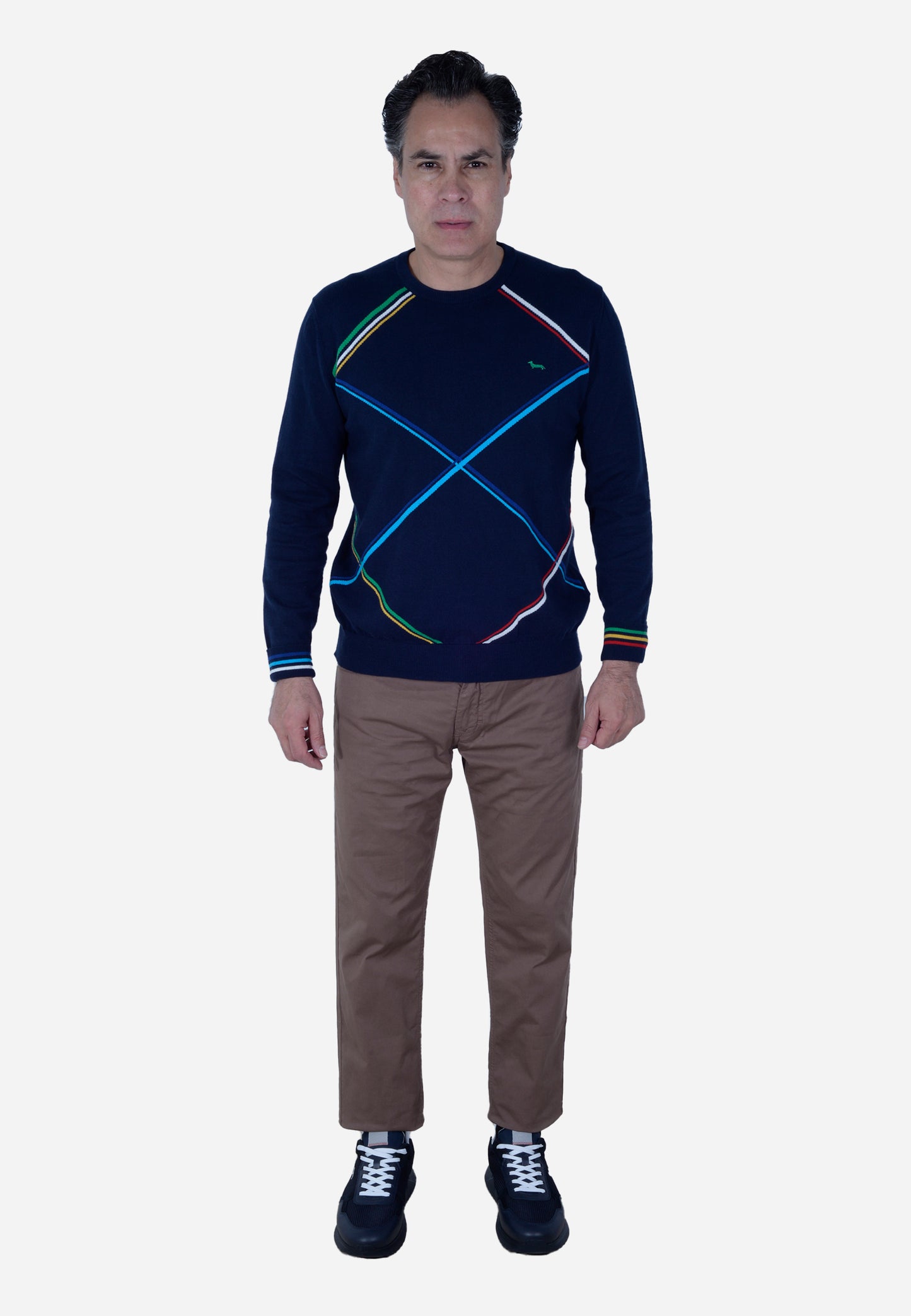 SWETER HARMONT & BLAINE AZUL ALGODÓN (HRL648030763-828)