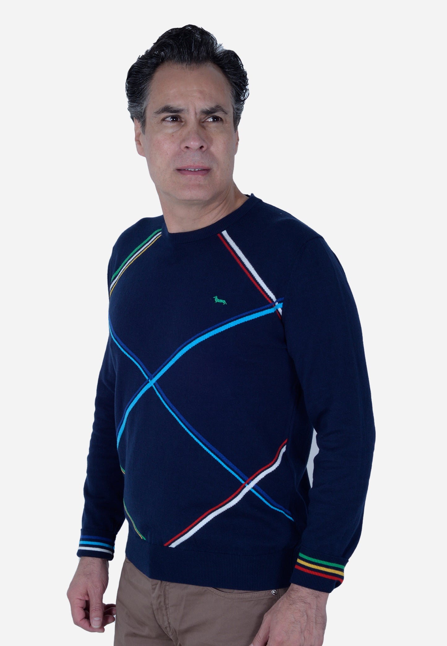 SWETER HARMONT & BLAINE AZUL ALGODÓN (HRL648030763-828)