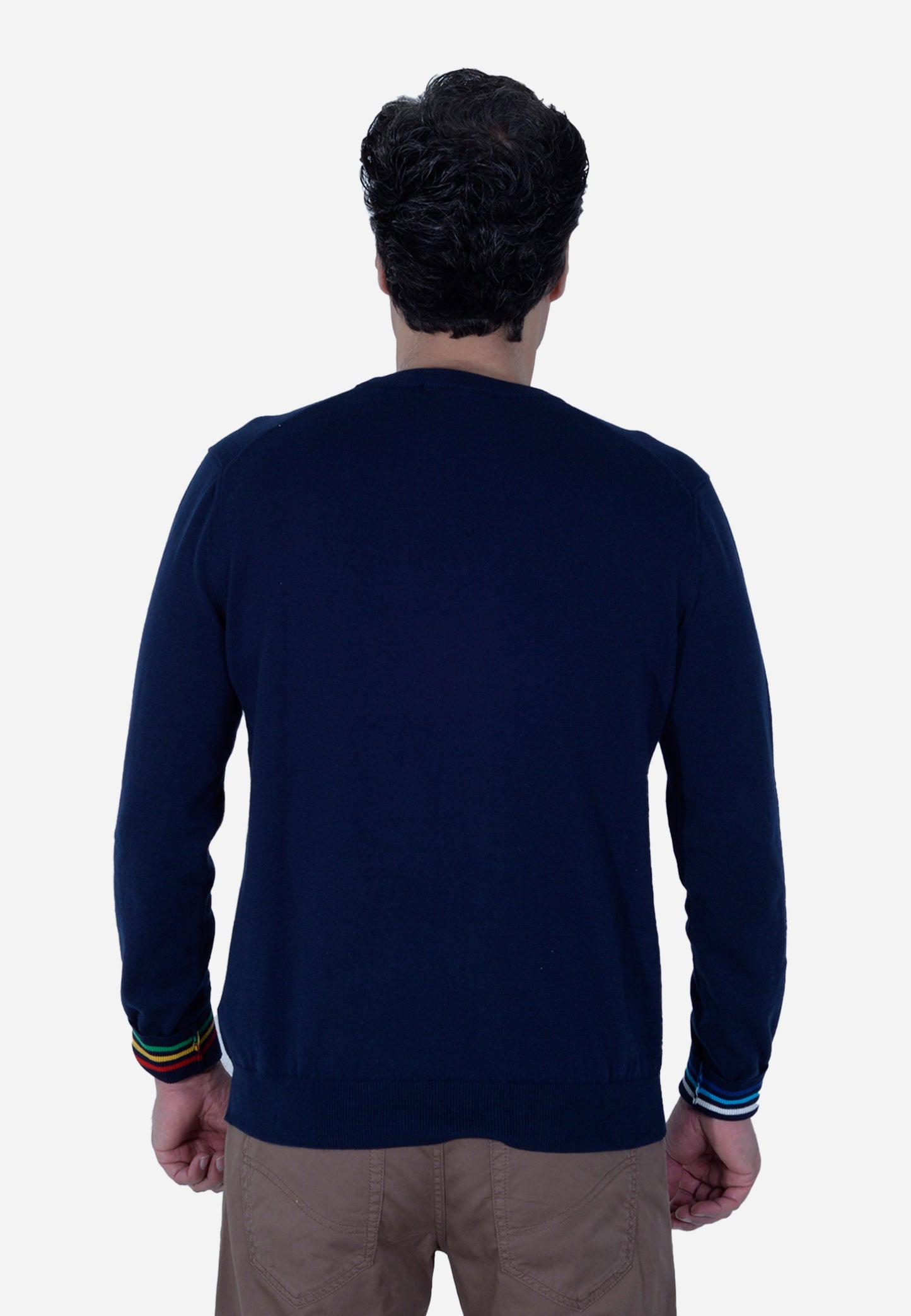 SWETER HARMONT & BLAINE AZUL ALGODÓN (HRL648030763-828)