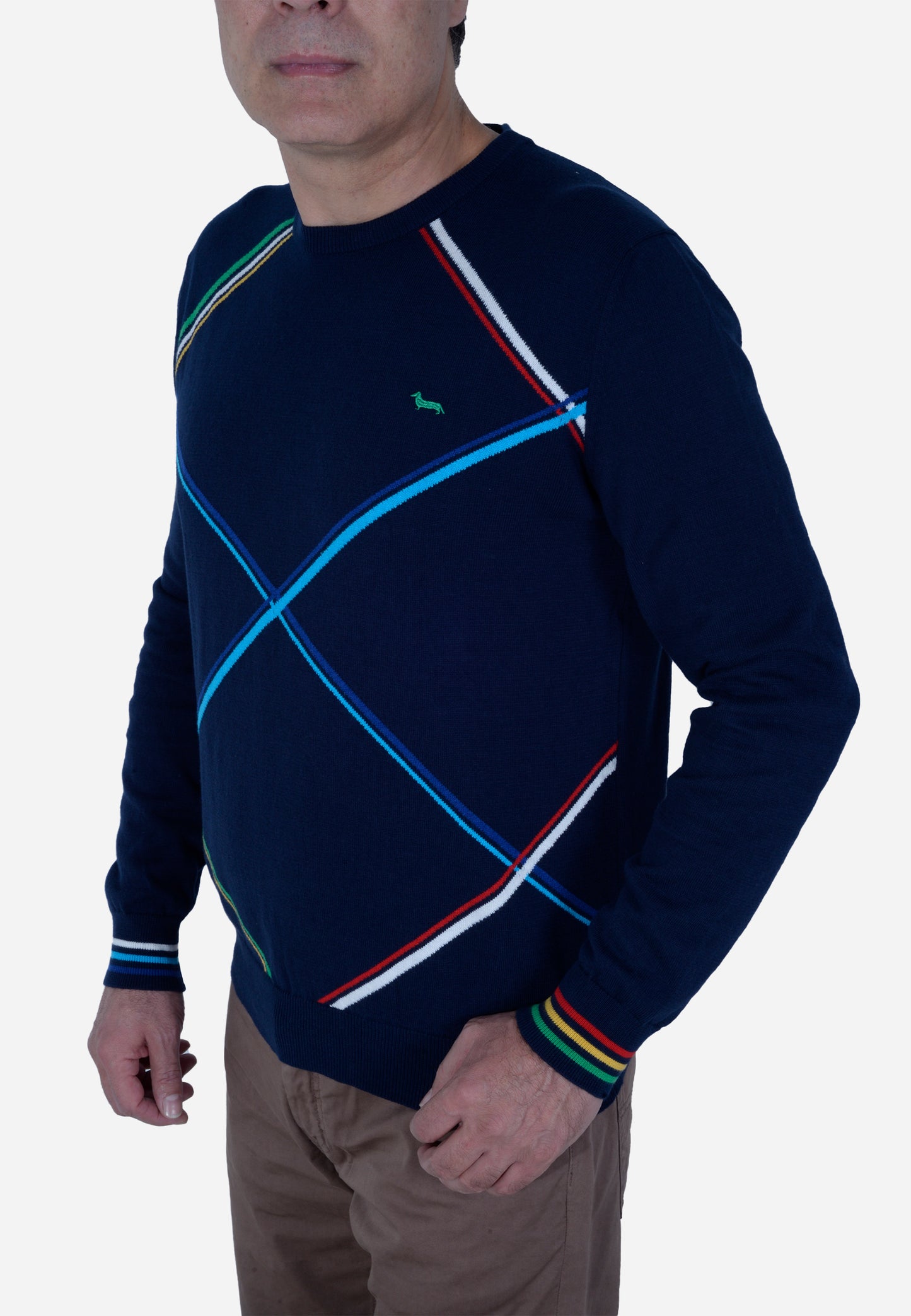 SWETER HARMONT & BLAINE AZUL ALGODÓN (HRL648030763-828)