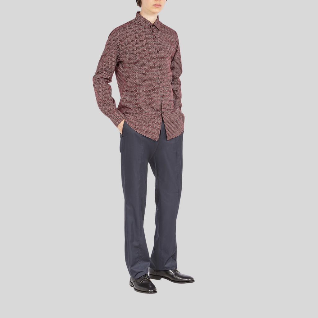 CAMISA SPORT FERRAGAMO ROJO LOGO ALGODON (759139-140342)