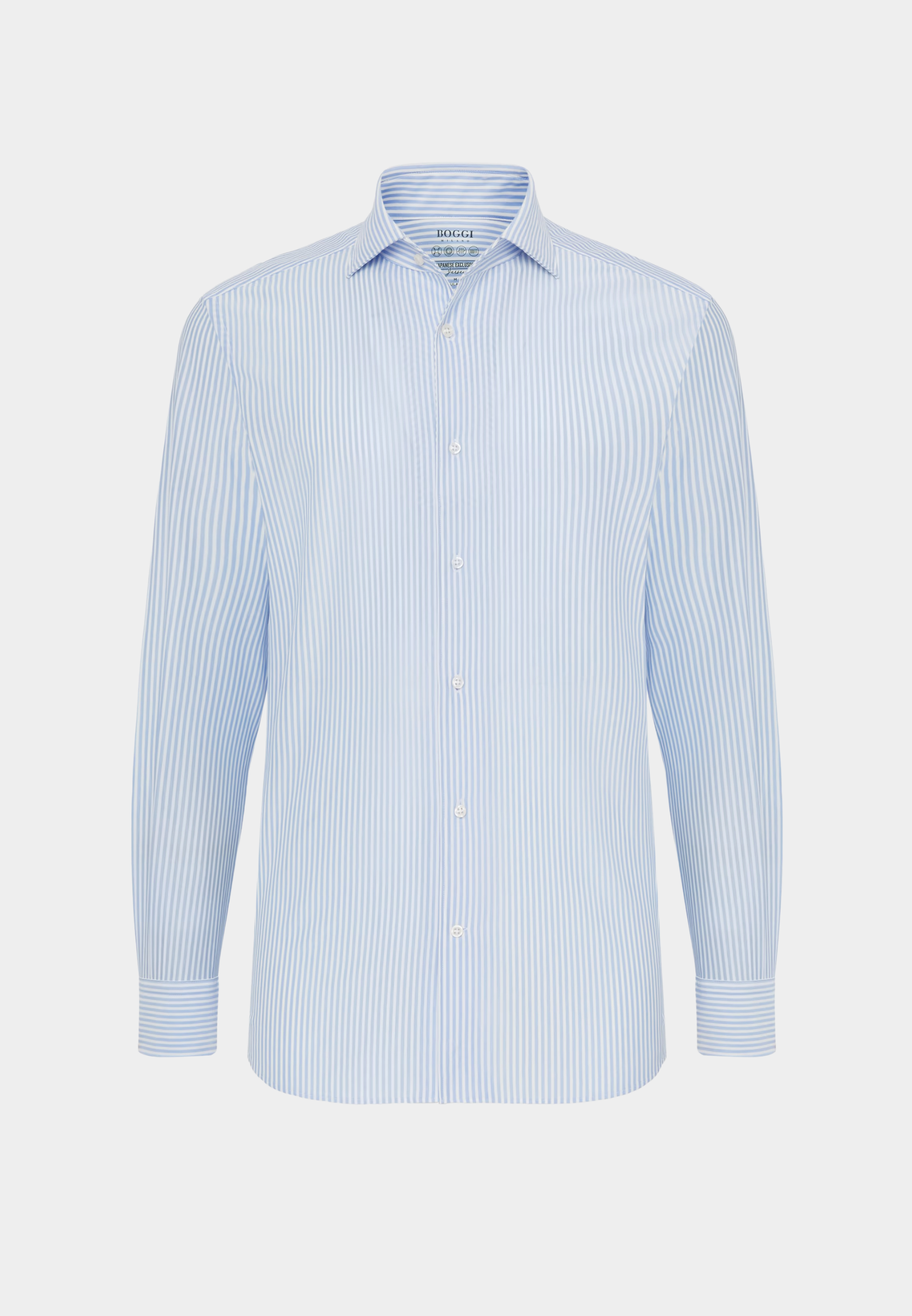 Camisa Rayas Azul Cielo B.