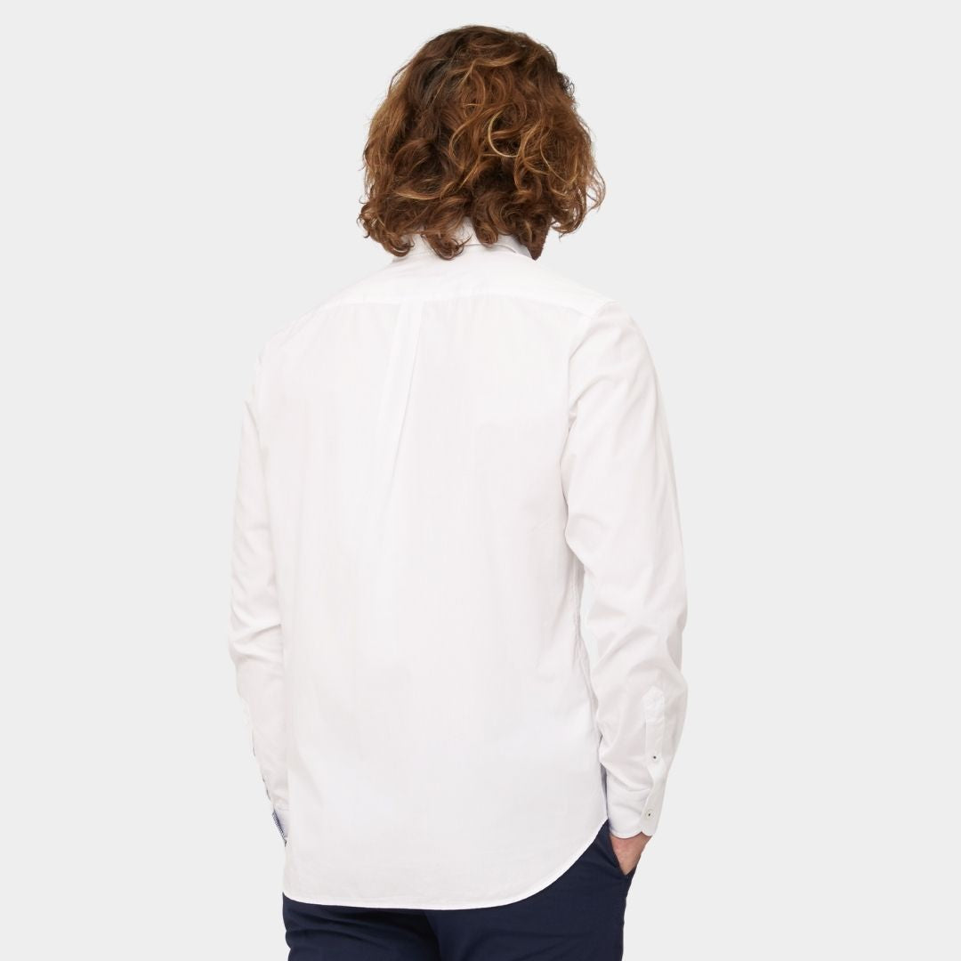 Camisa Náutica Blanca/Azul H&B