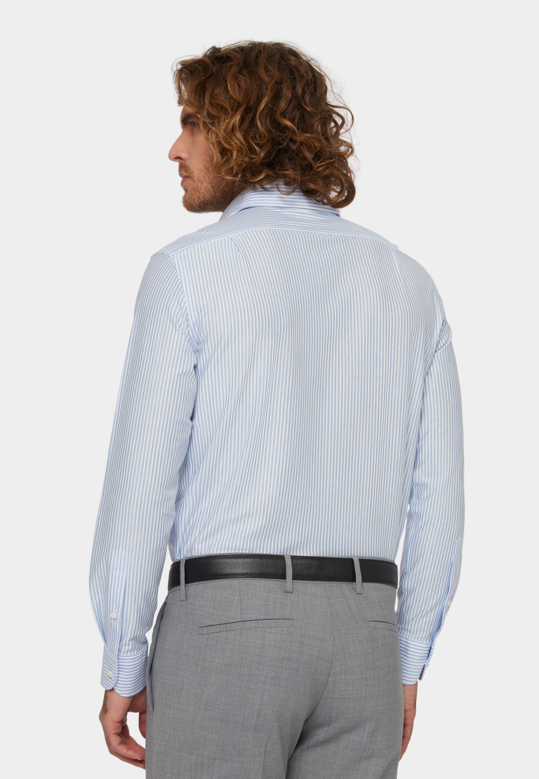 Camisa Rayas Azul Cielo B.