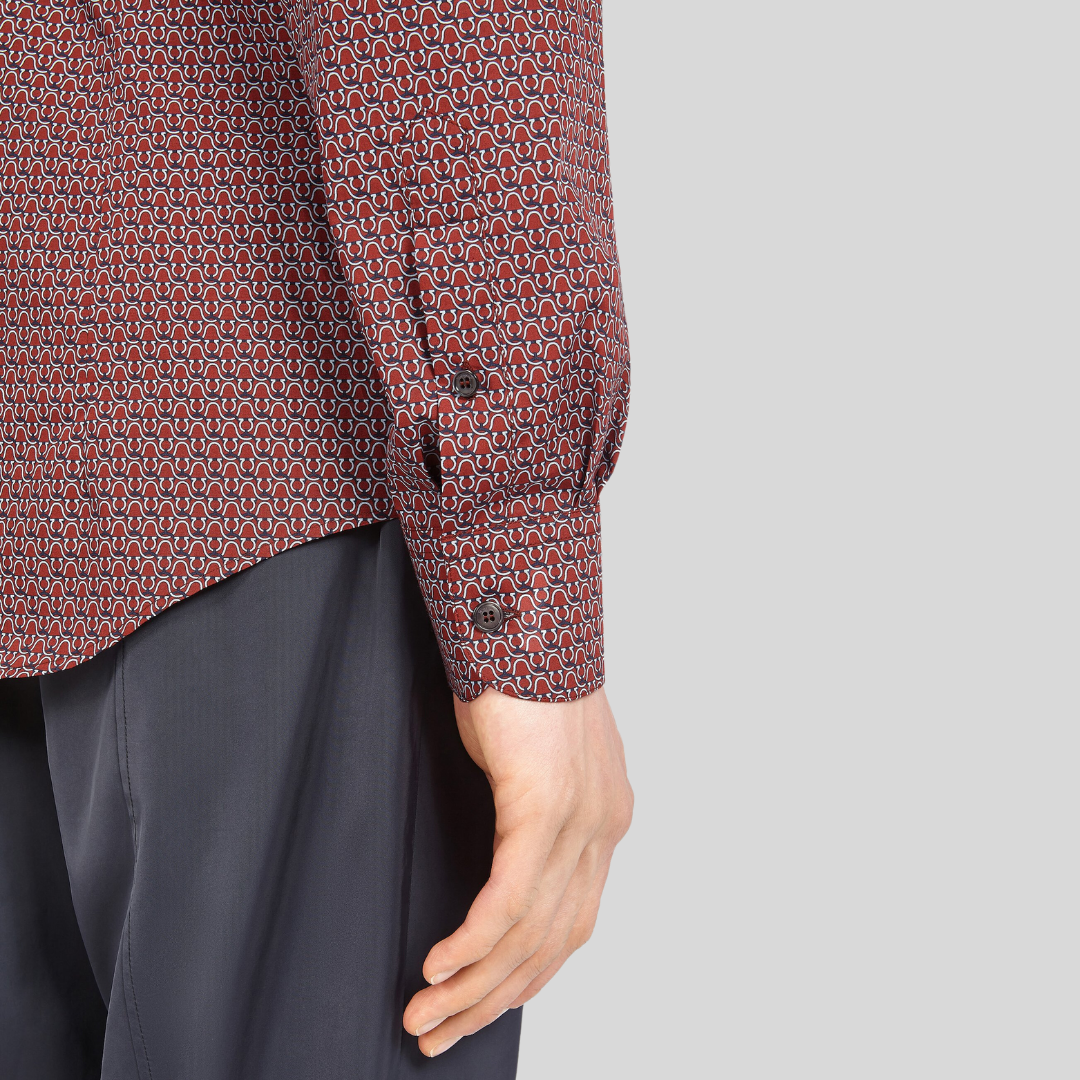 Camisa Para Hombre en Algodón Color Rojo S.F