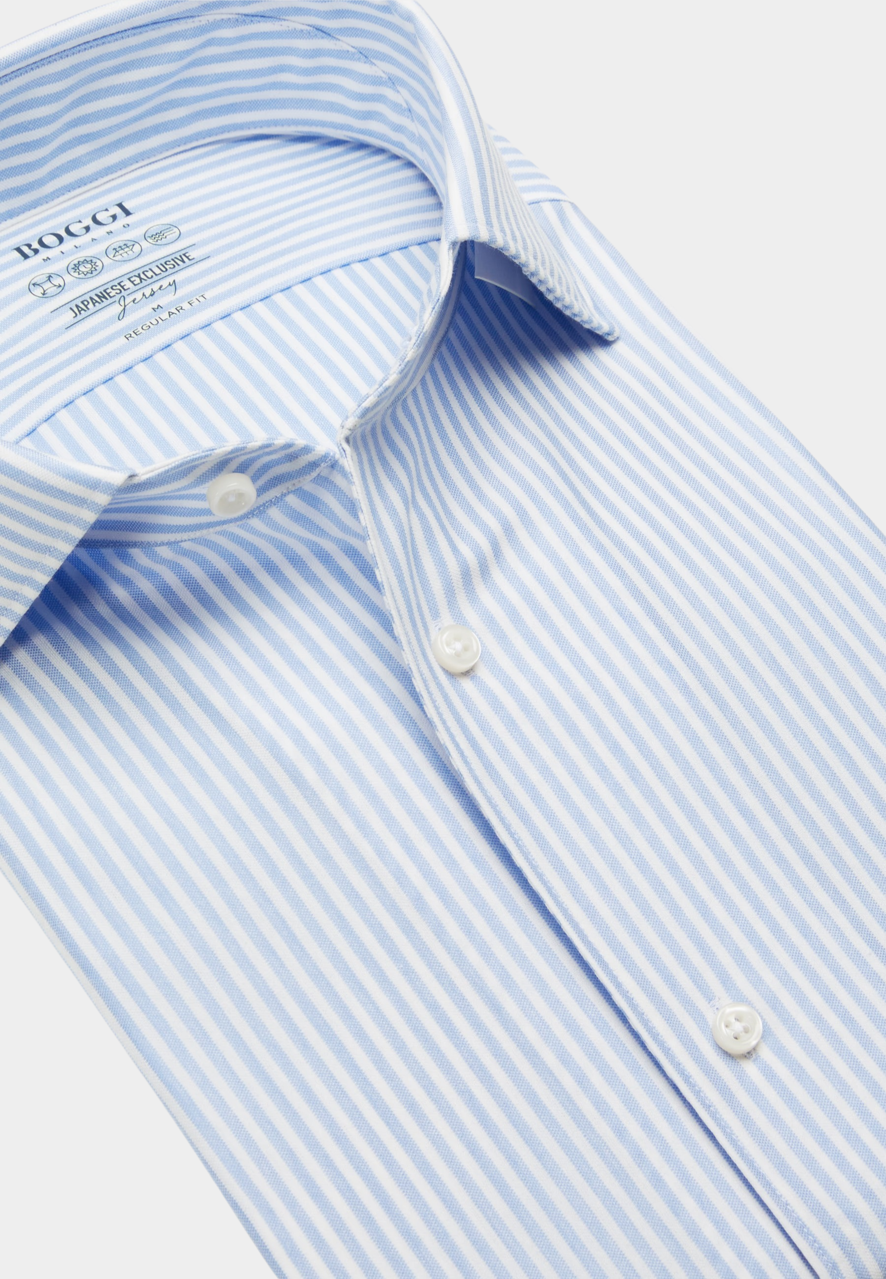 Camisa Rayas Azul Cielo B.