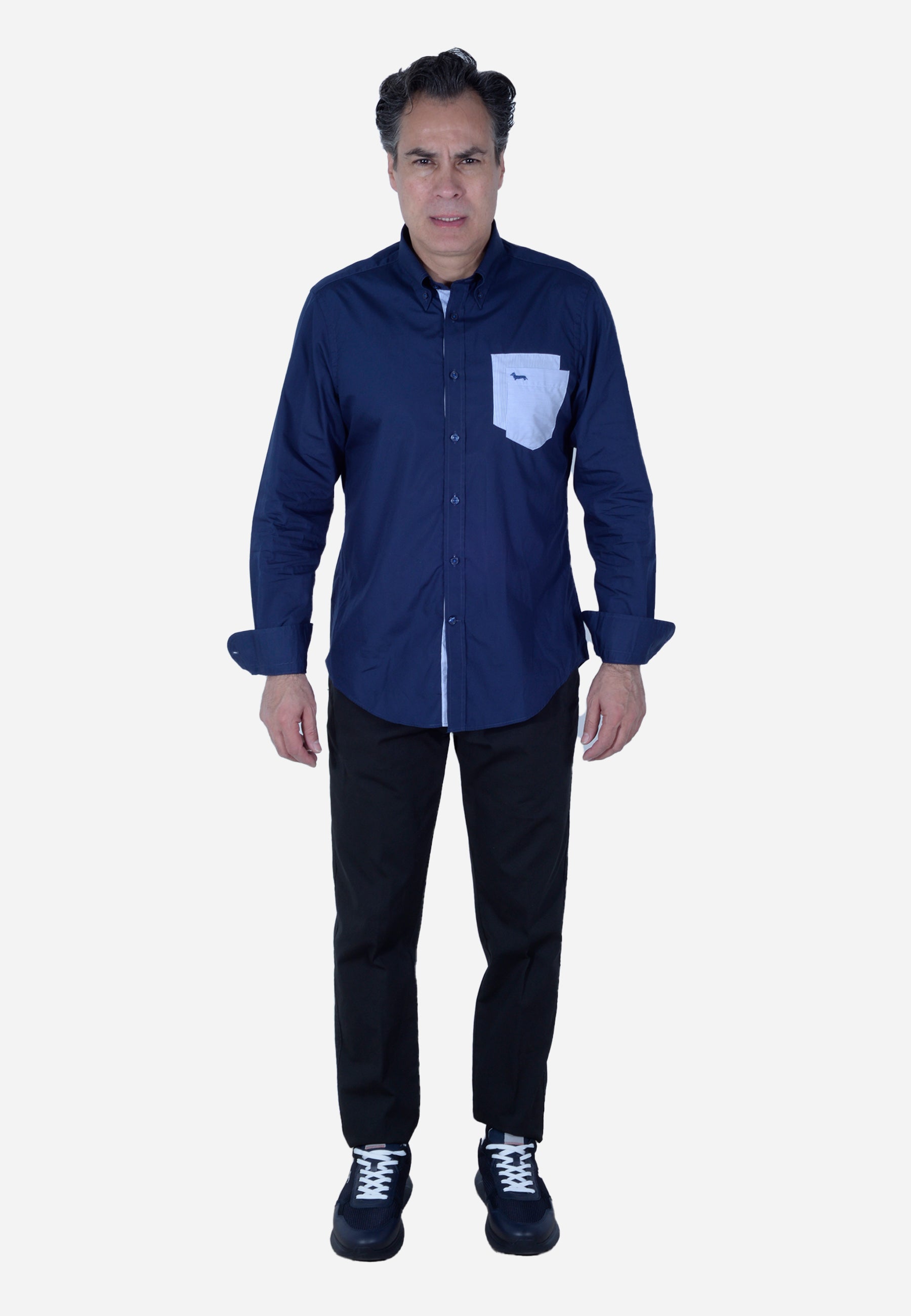 Camisa Clásica Azul Marino H&B