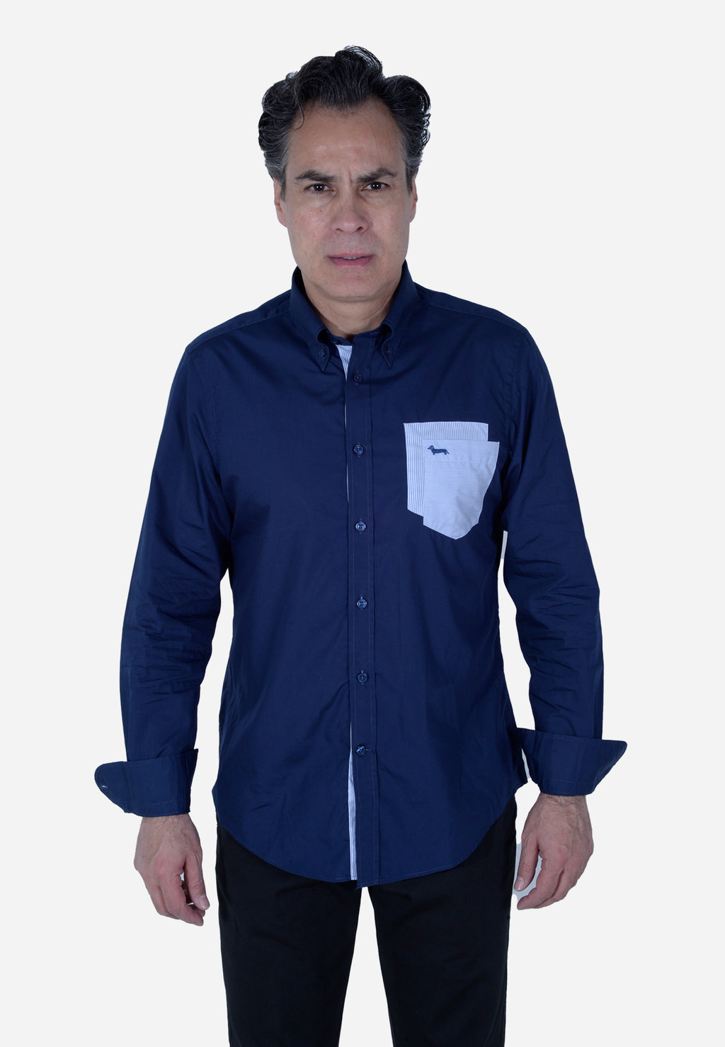 CAMISA HARMONT & BLAINE AZUL ALGODÓN (CRL972011759B-808)
