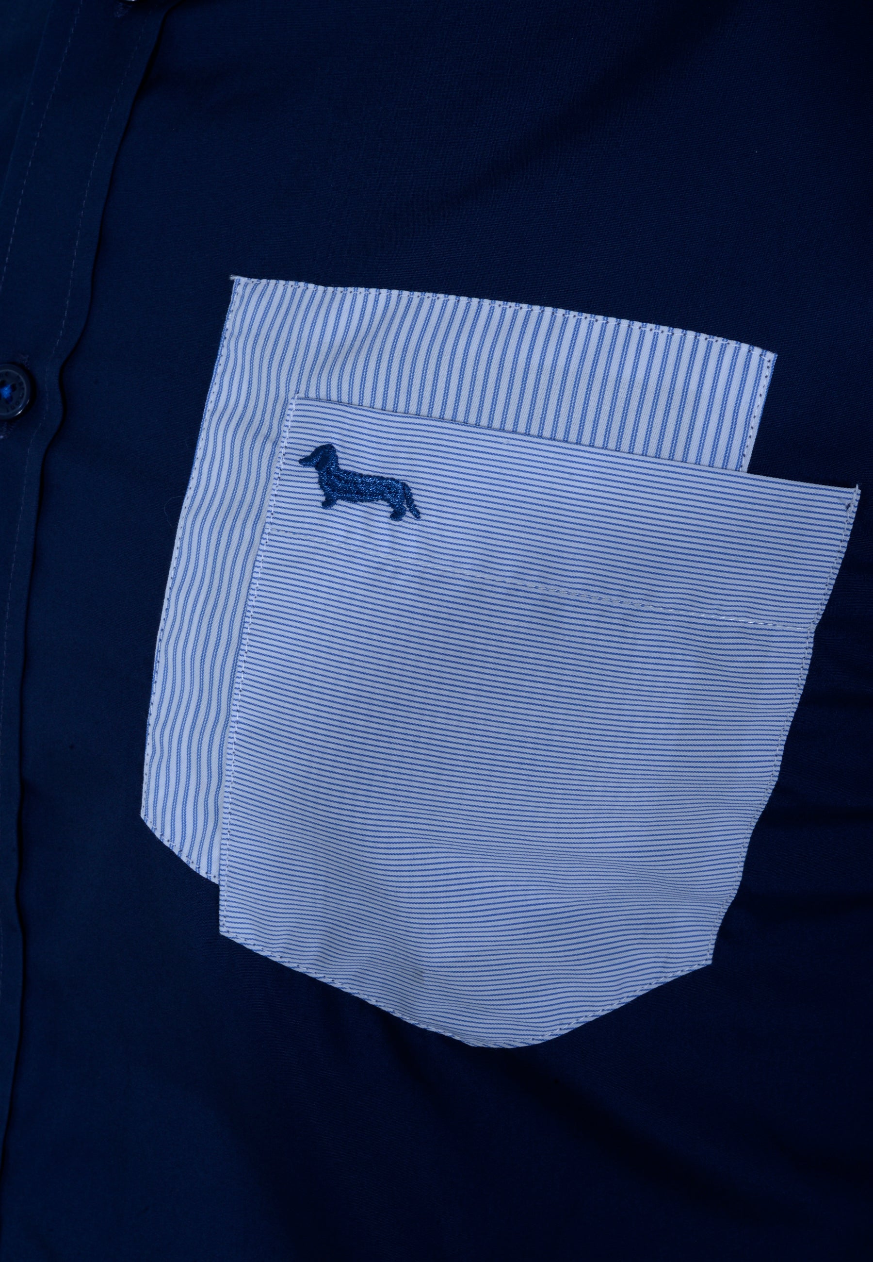 Camisa Clásica Azul Marino H&B