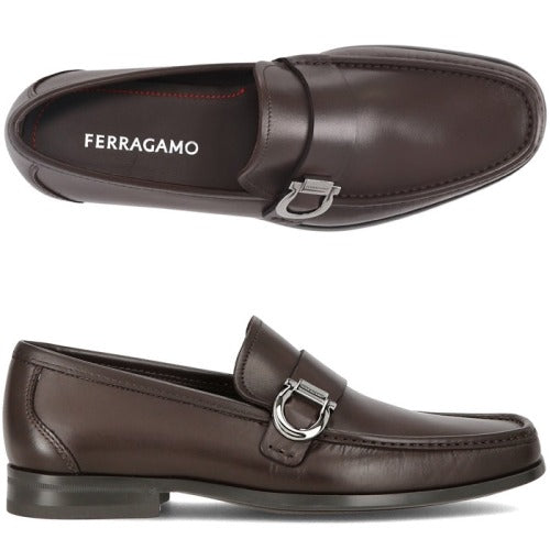 ZAPATO FERRAGAMO CAFE CUERO (774252-CASPIAN)