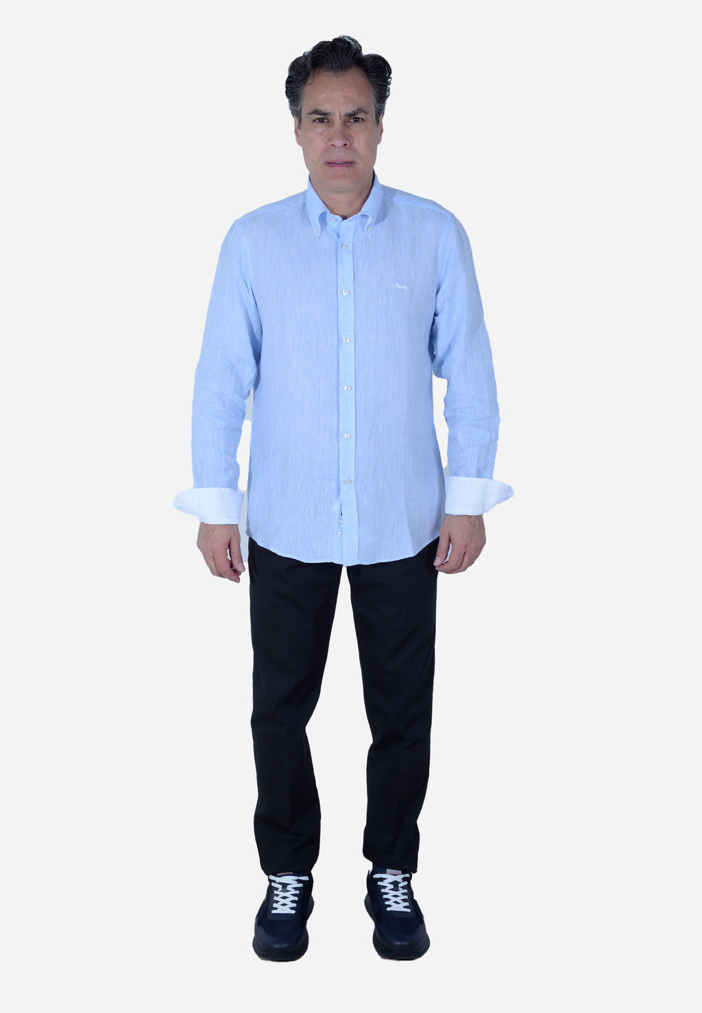 CAMISA HARMONT & BLAINE AZUL LINO (CRL014010883B-810)