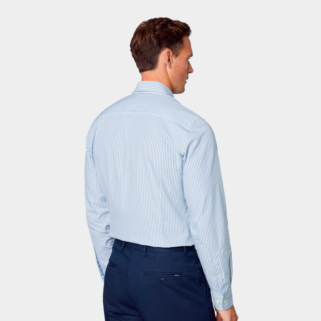 CAMISA HACKETT AZUL 1 RYAS 00% COTTON (HM309601-8AM)