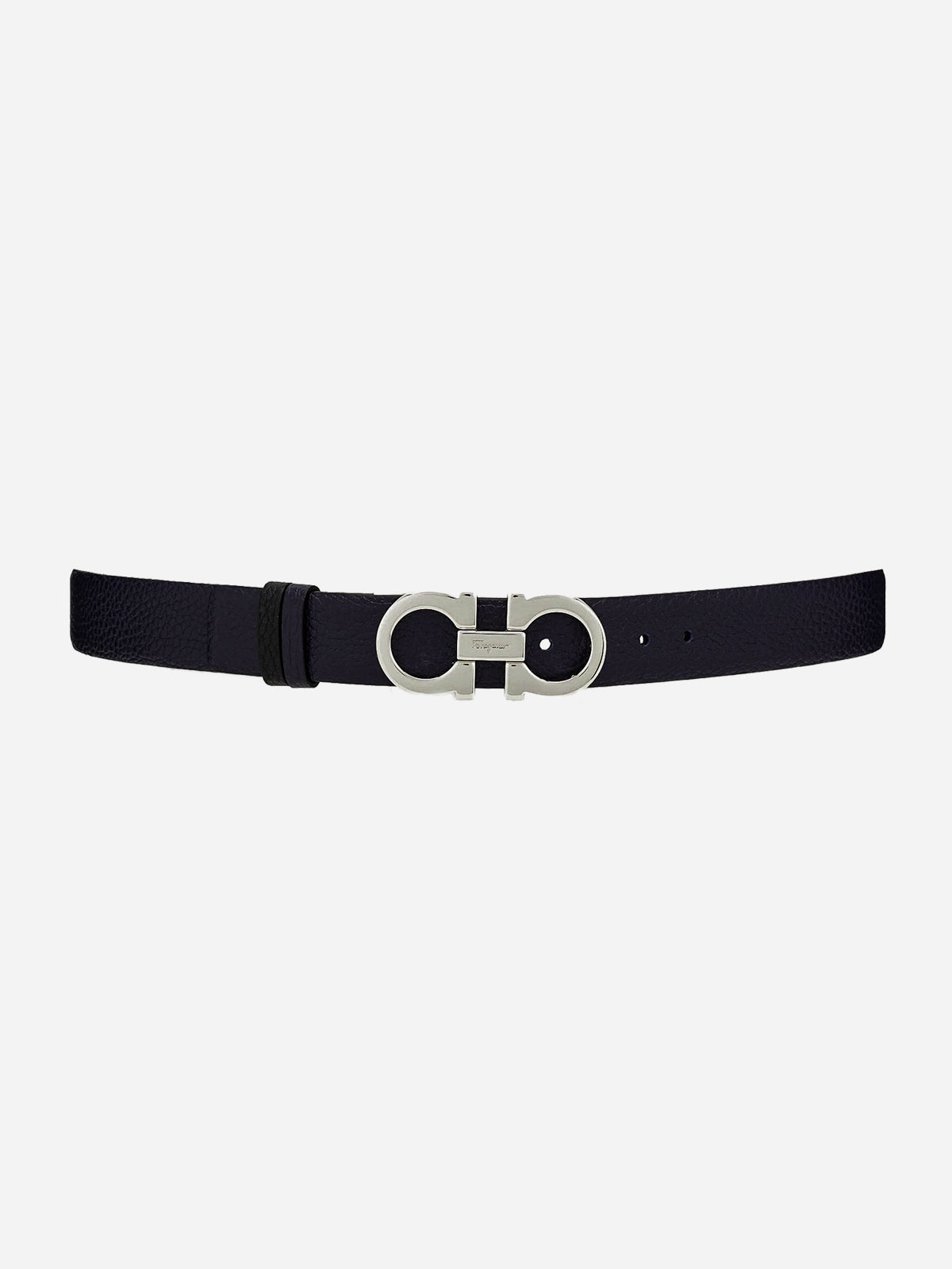 Cinturón Dama Azul/Negro Reversible Cuero