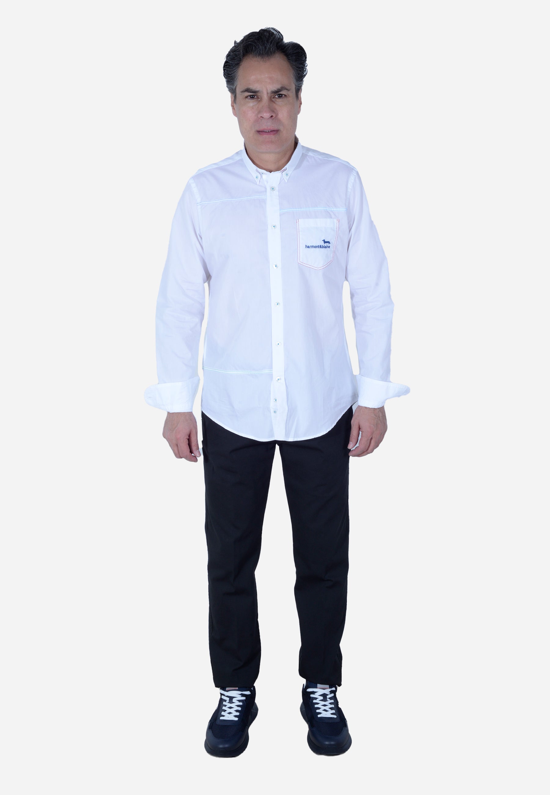 Camisa Hombre Blanco Minimalista H&B