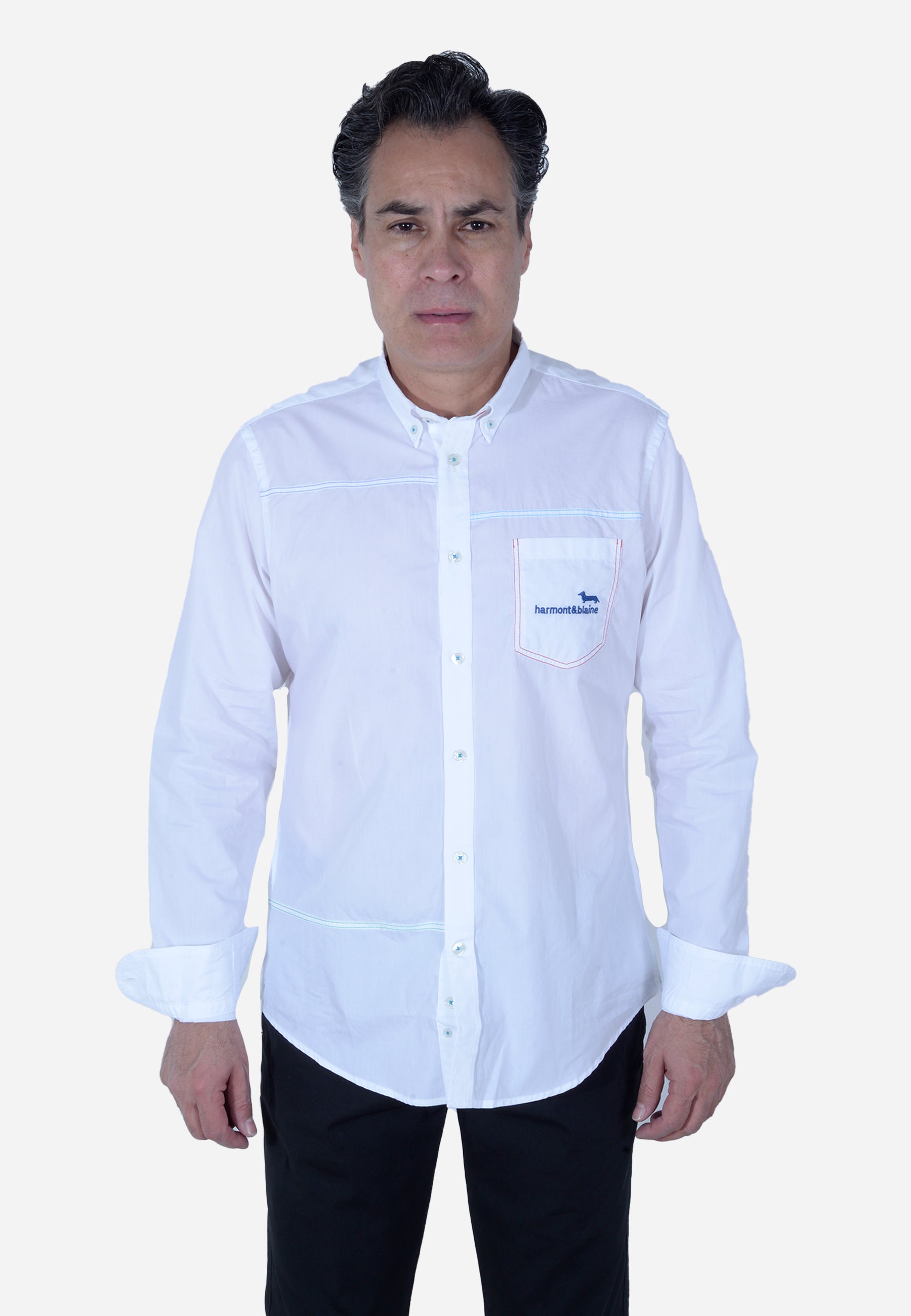 Camisa Hombre Blanco Minimalista H&B