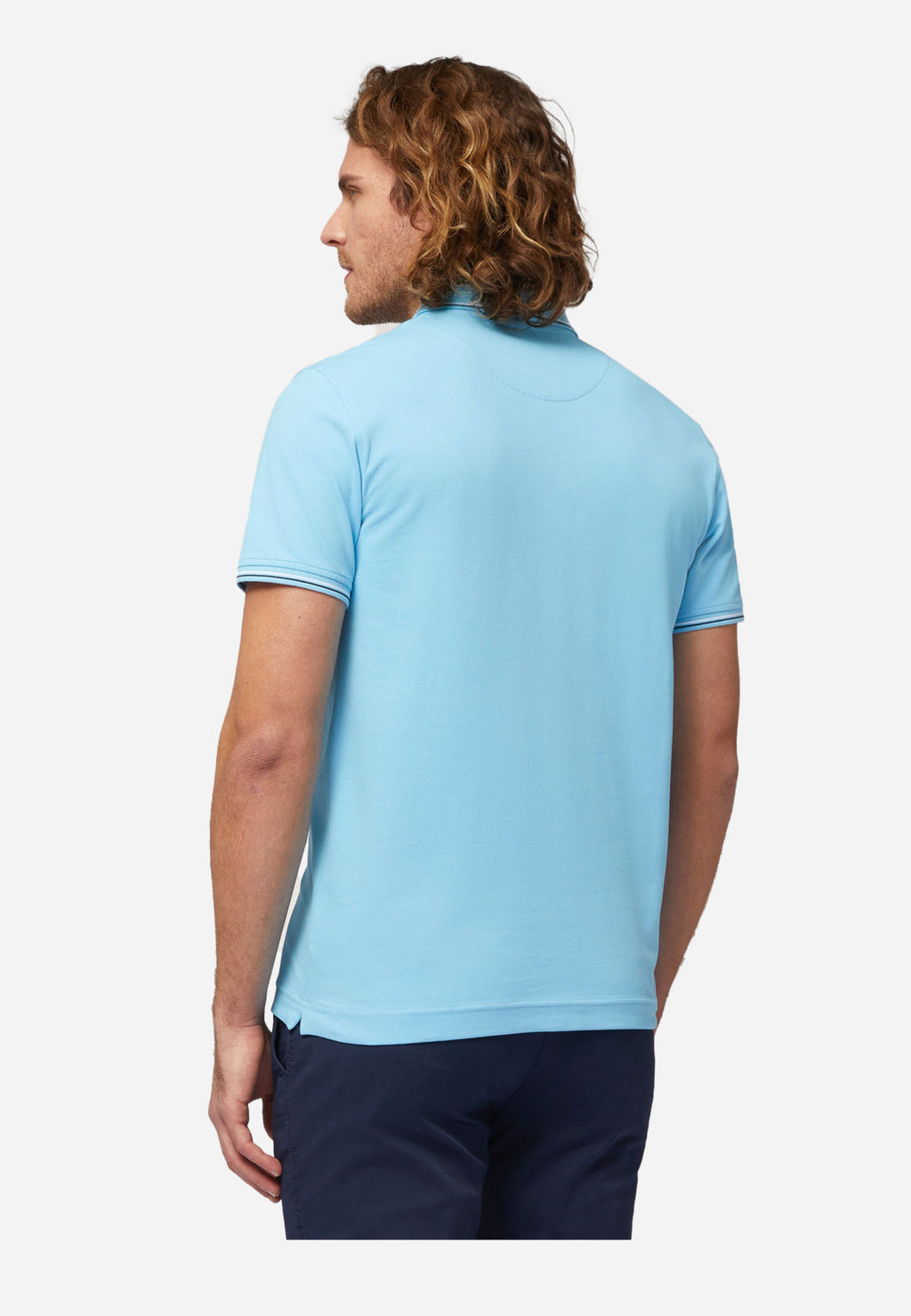 CAMISETA POLO HARMOT&BLAINE AZUL ALGOD (LNL032020862-849)