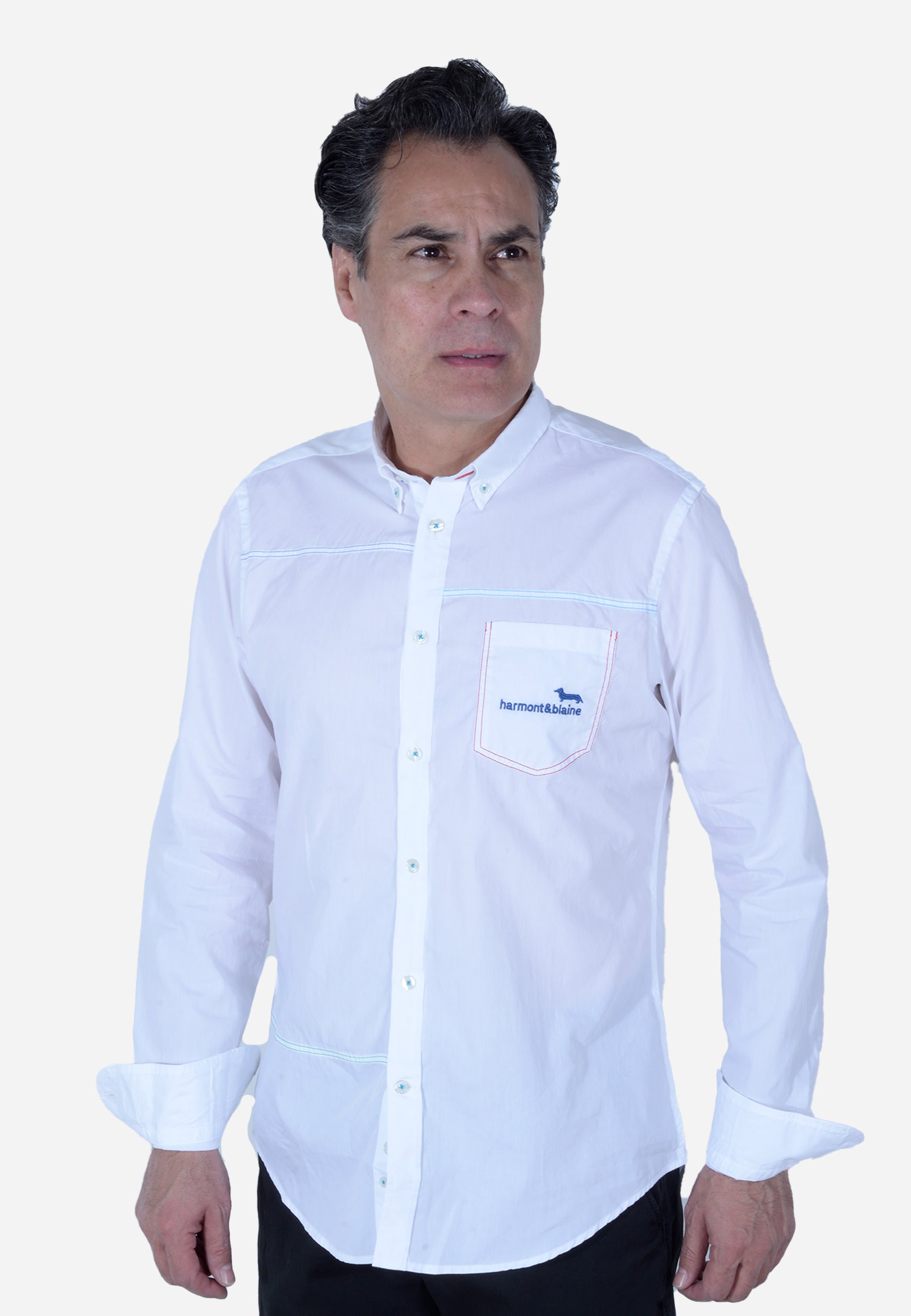 Camisa Hombre Blanco Minimalista H&B