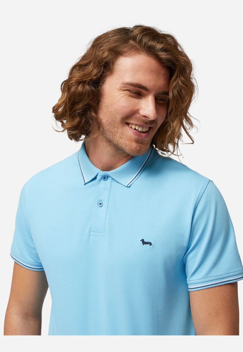 CAMISETA POLO HARMOT&BLAINE AZUL ALGOD (LNL032020862-849)