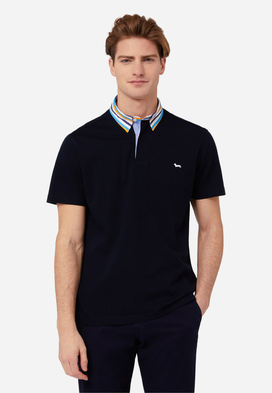 CAMISETA POLO HARMOT&BLAINE AZUL ALGOD (LRL003020004S14-801)