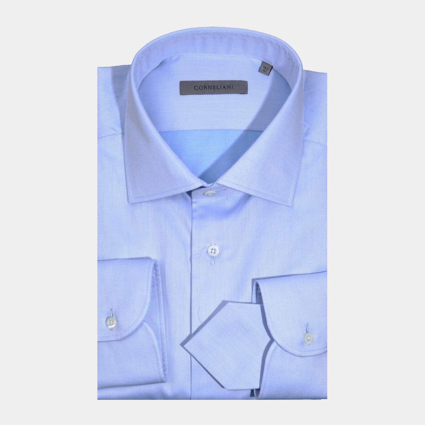 CAMISA CORNELIANI + PAÑUELO AZUL ALGODON (91P100-3111211-007)