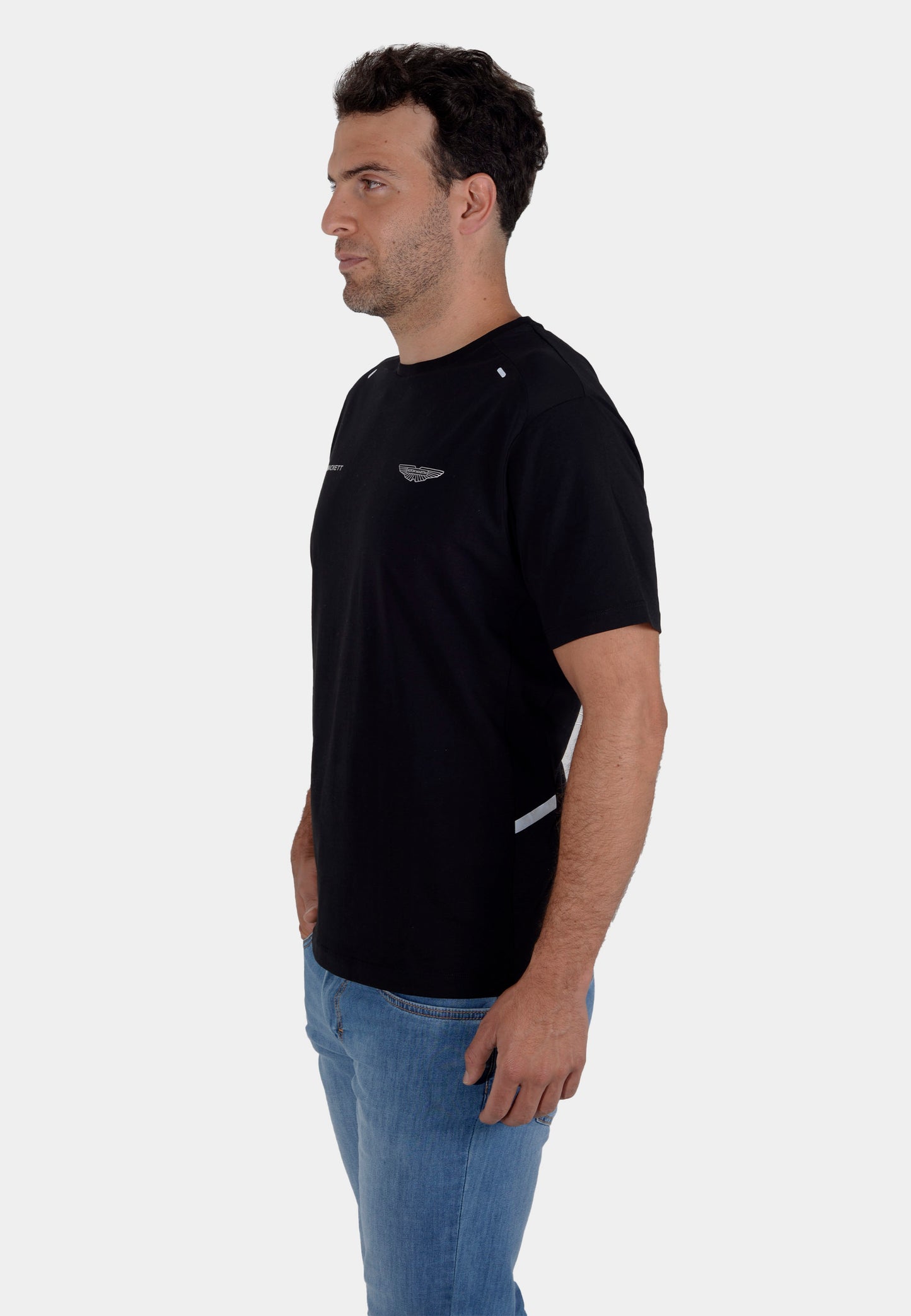 CAMISETA T-SHIRTS HACKETT NEGRO 95% COTTON, 5% ELASTANE (HM500760-999)