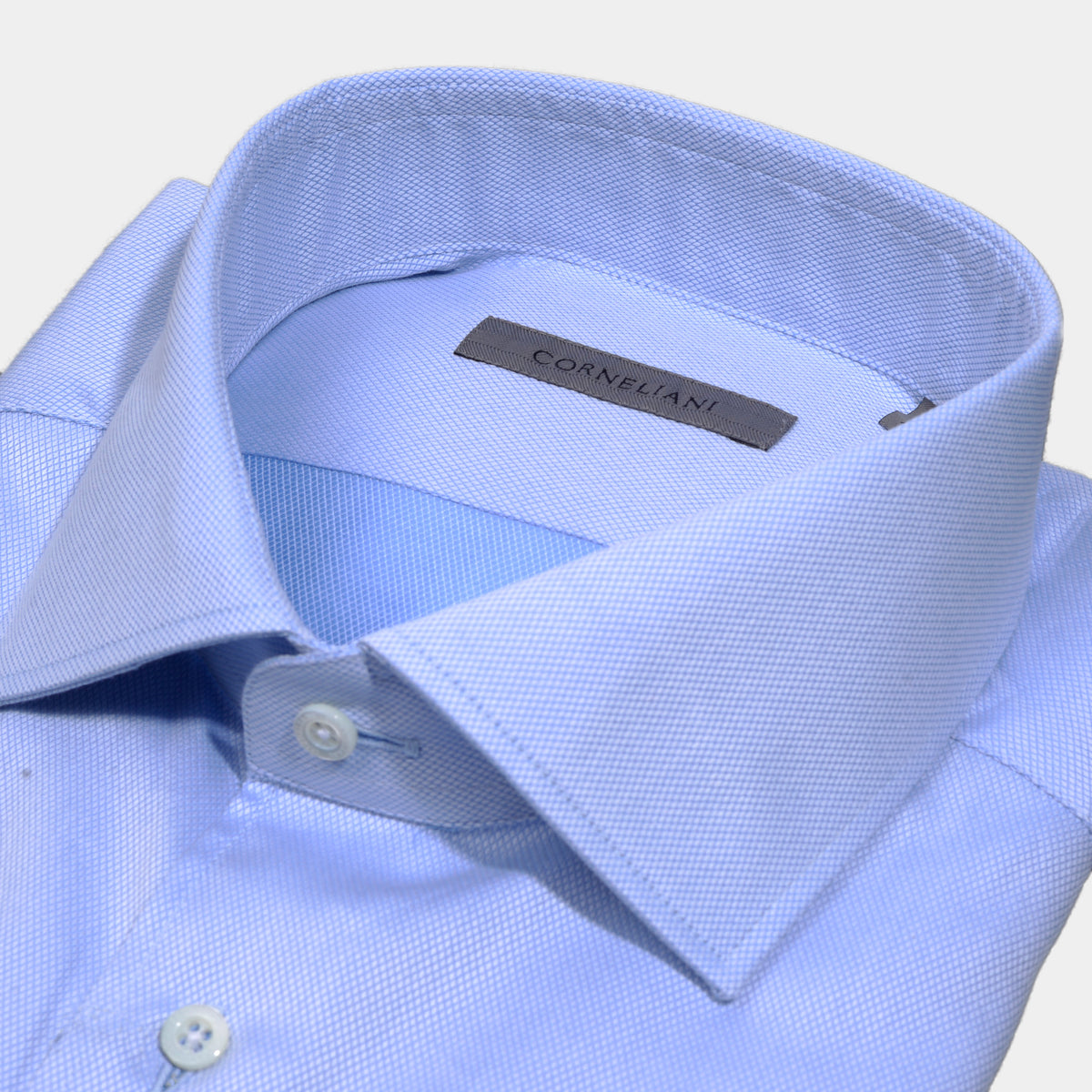 CAMISA CORNELIANI + PAÑUELO AZUL ALGODON (91P100-3111211-007)