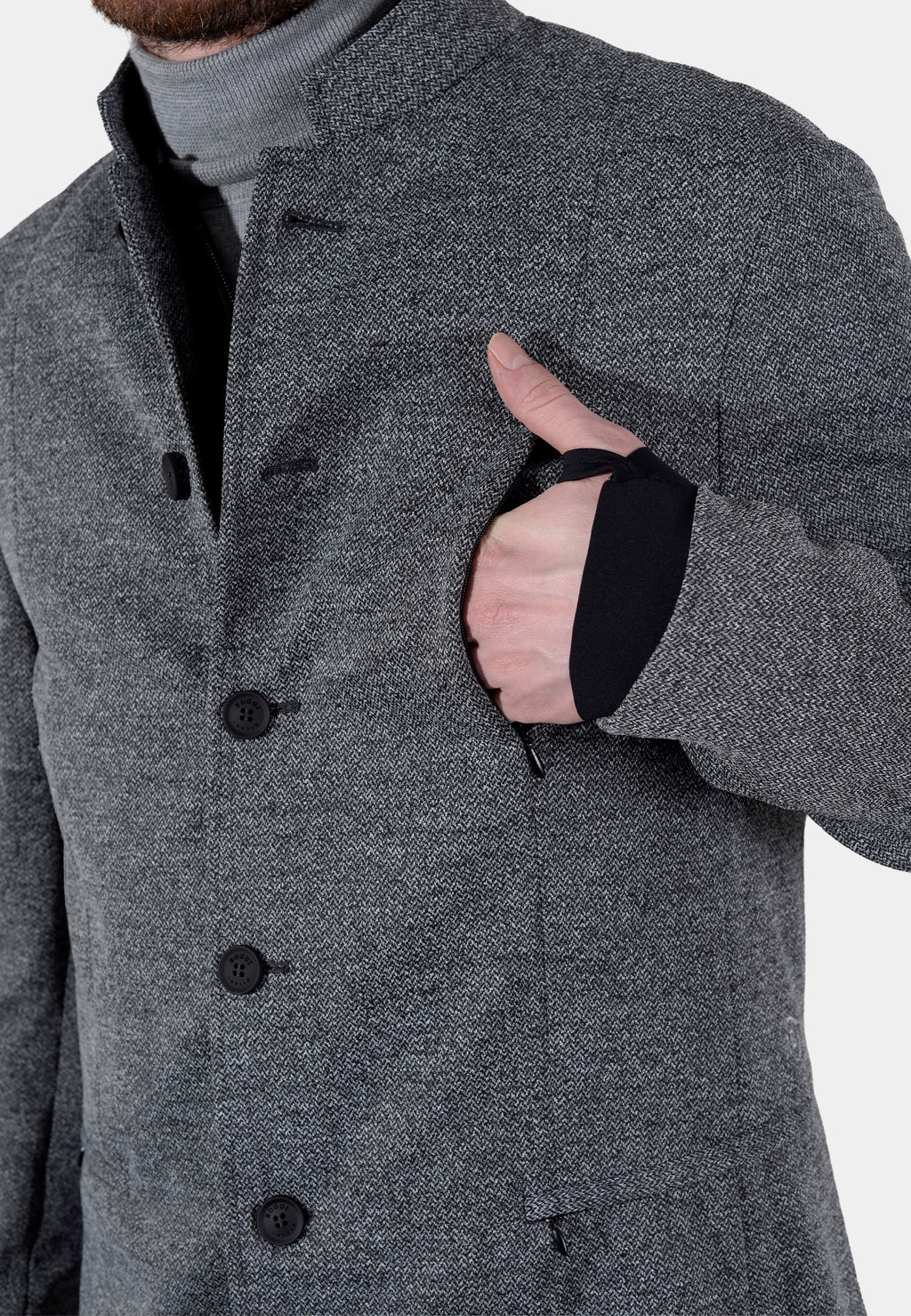 CHAQUETA BOGGI GRIS LANA (23A006703)