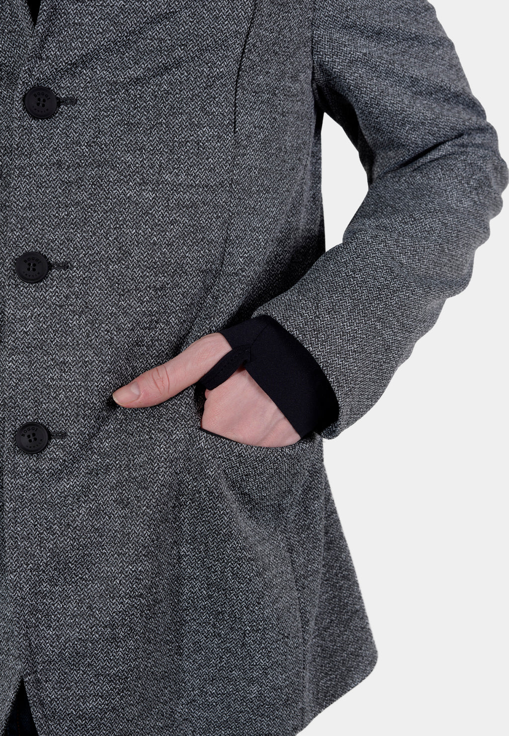 CHAQUETA BOGGI GRIS LANA (23A006703)