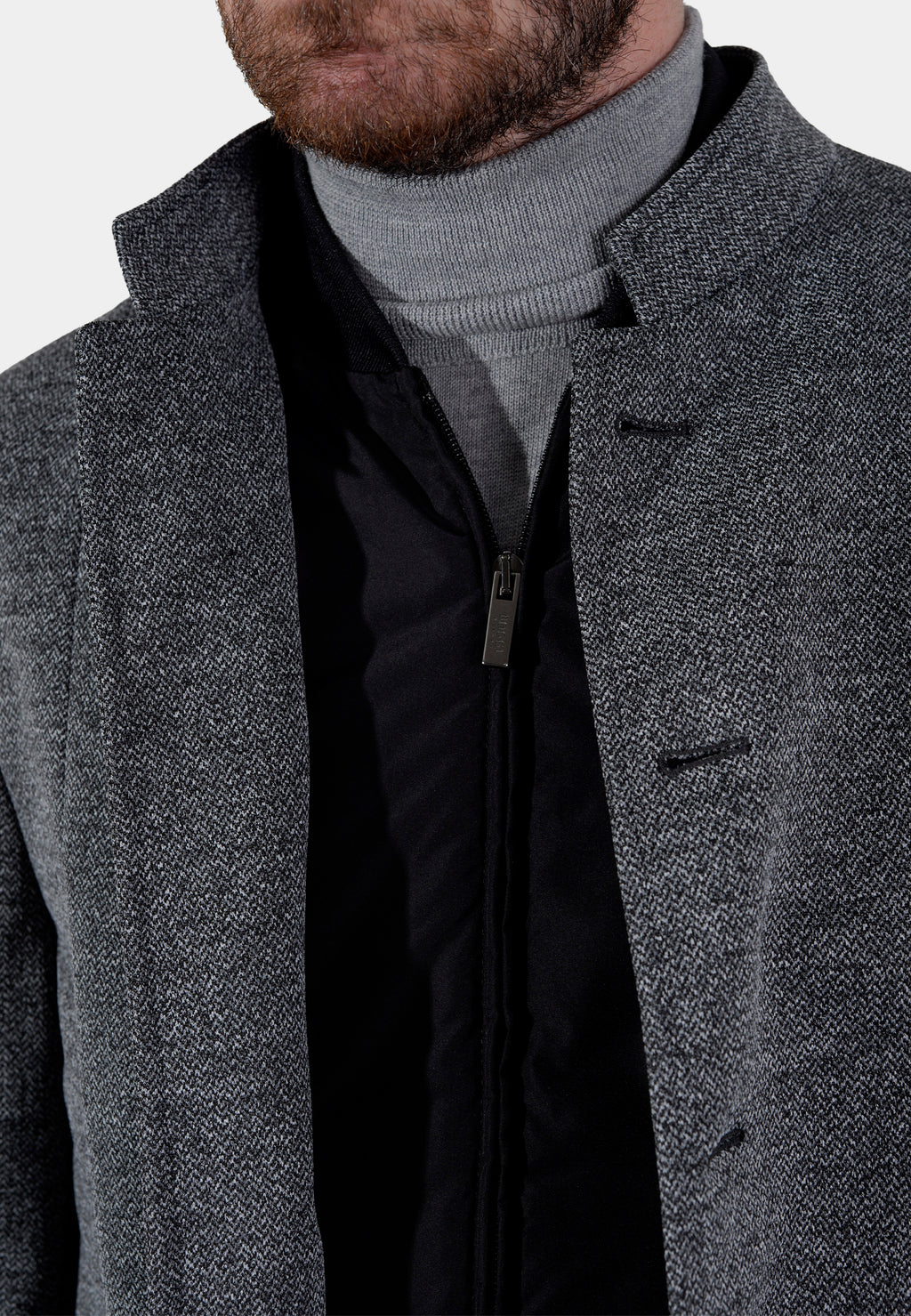 CHAQUETA BOGGI GRIS LANA (23A006703)