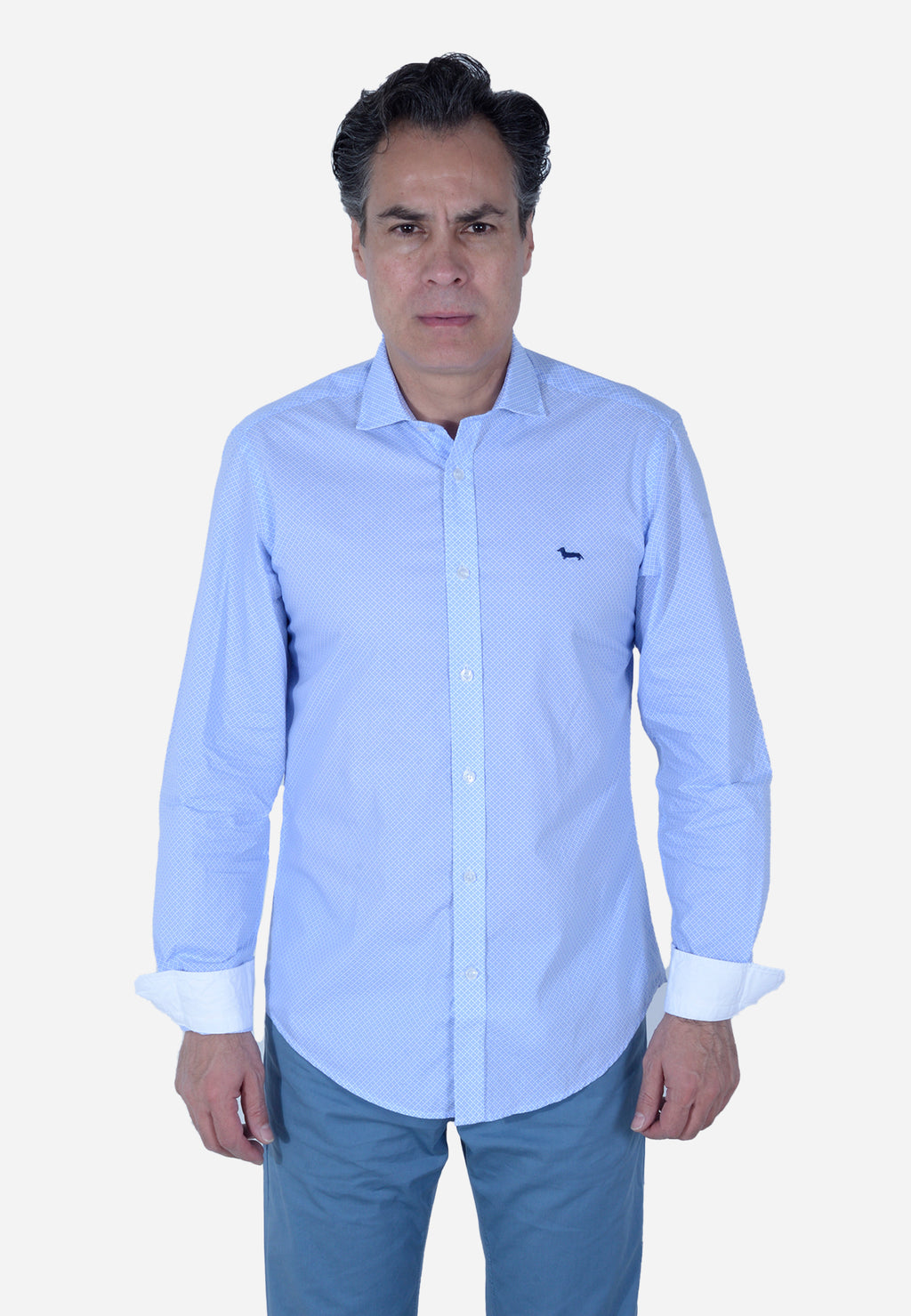CAMISA HARMONT & BLAINE AZUL ALGODÓN (CNL026012836I-849)