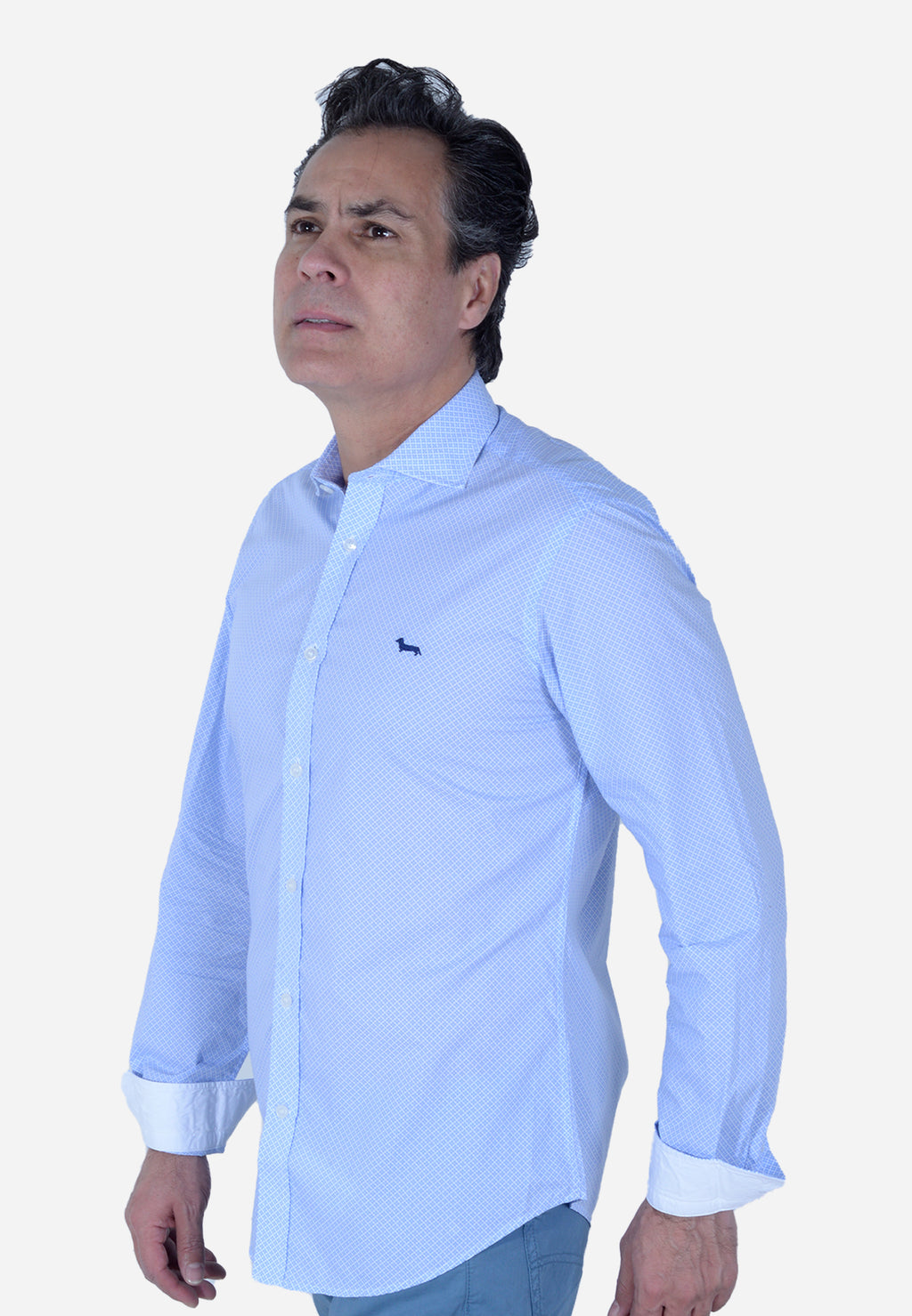 CAMISA HARMONT & BLAINE AZUL ALGODÓN (CNL026012836I-849)