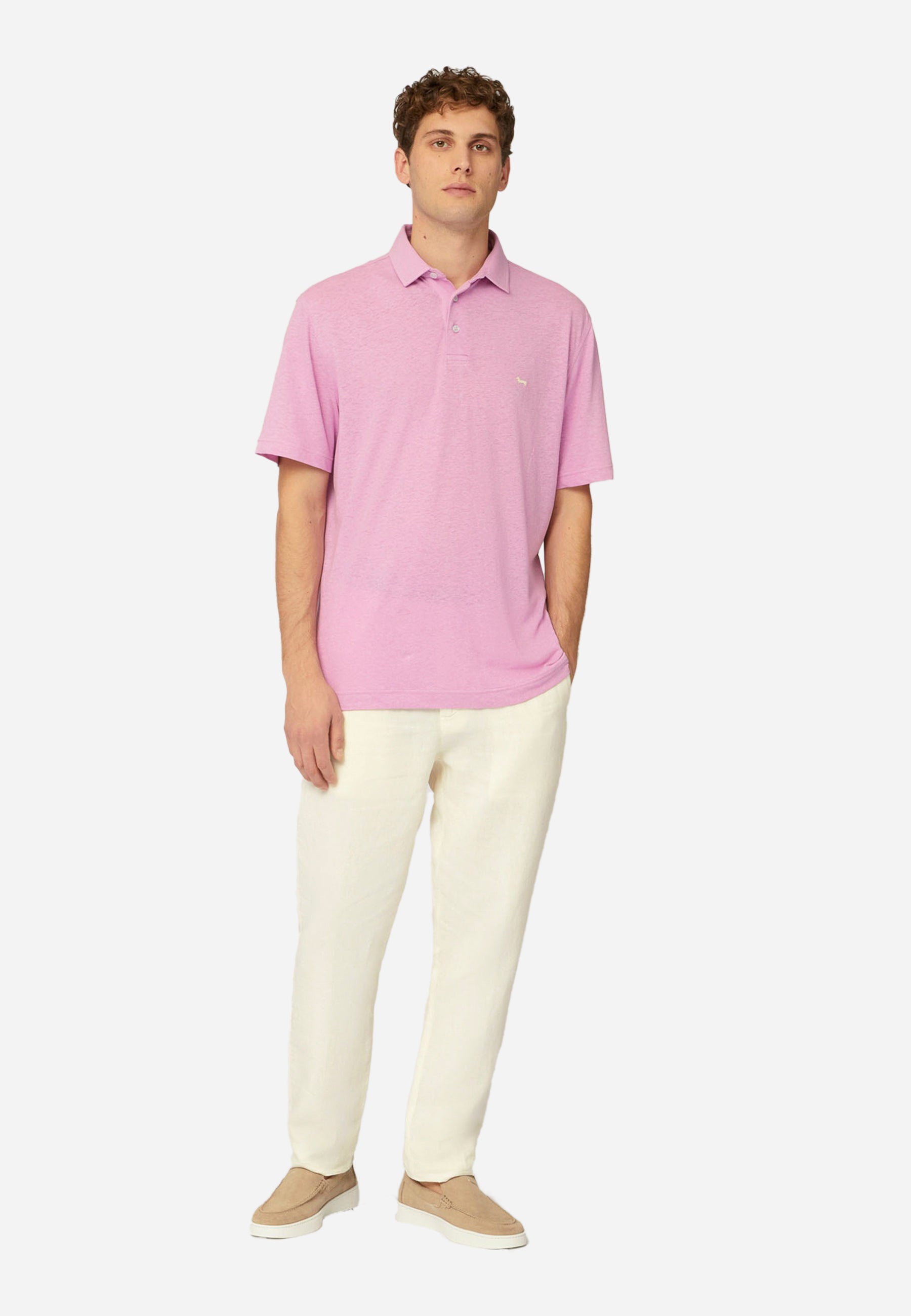 Camisa Polo Piqué Rosa H&B