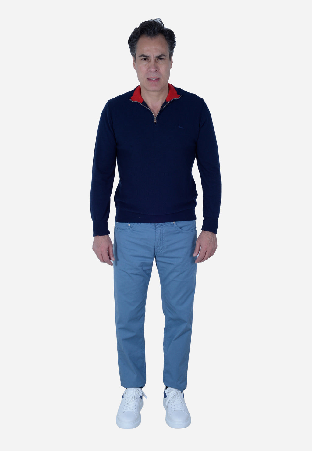 SWETER HARMONT & BLAINE AZUL ALGODÓN (HRL622030763-828)