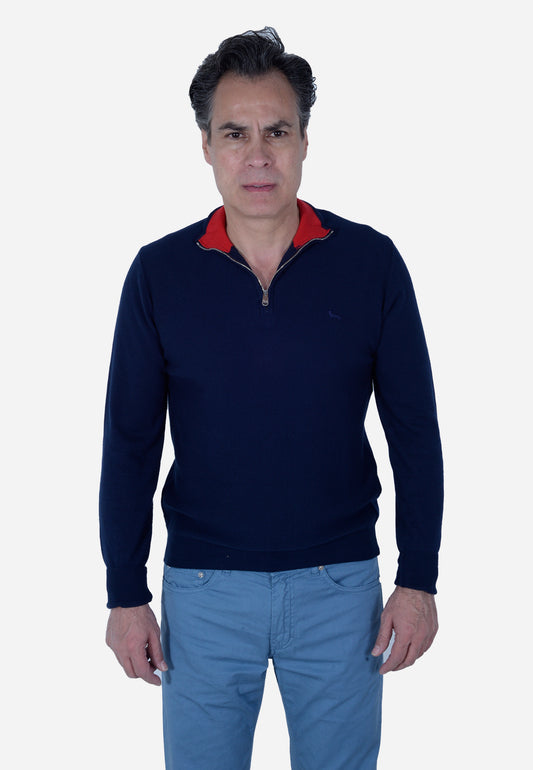 SWETER HARMONT & BLAINE AZUL ALGODÓN (HRL622030763-828)