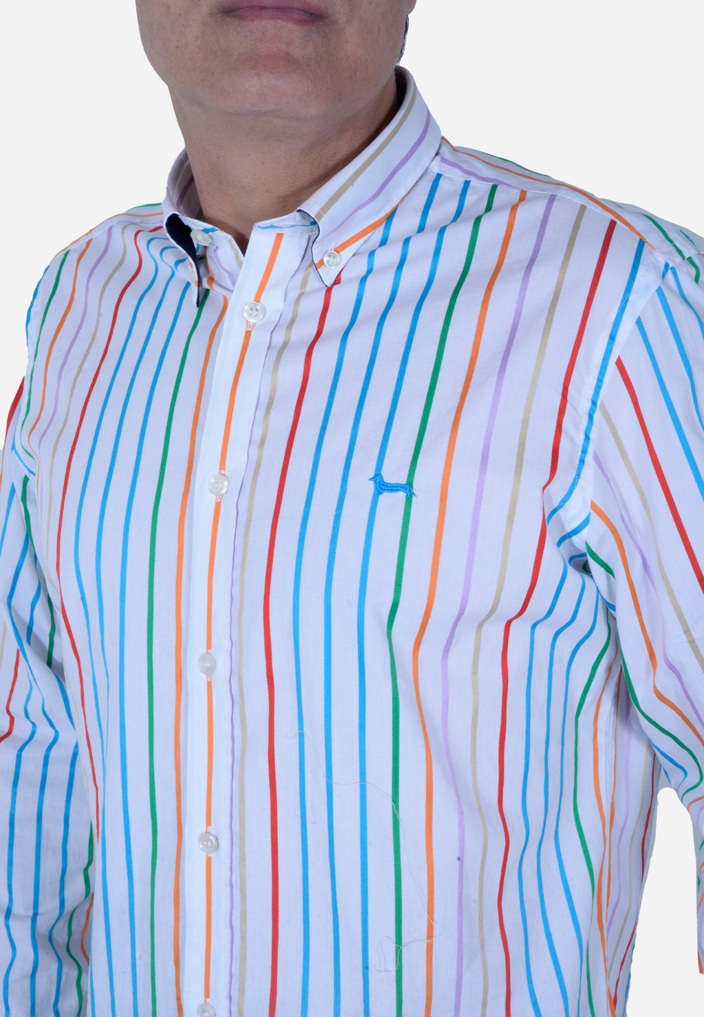 CAMISA HARMONT & BLAINE BLANCO RAYAS ALGODÓN (CRL011012788M-100)