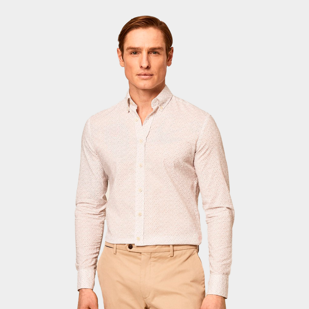 CAMISA HACKETT VERDE FIGUR 100% COTTON (HM309429-1BD)