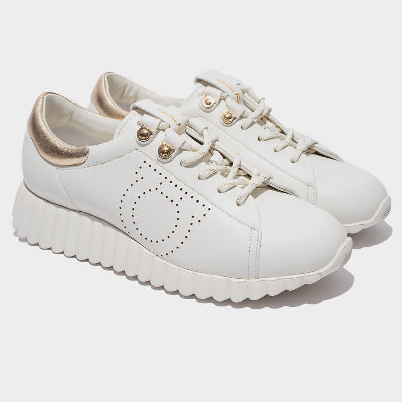 TENIS FERRAGAMO DAMA BLANCO (745911-NINFA)
