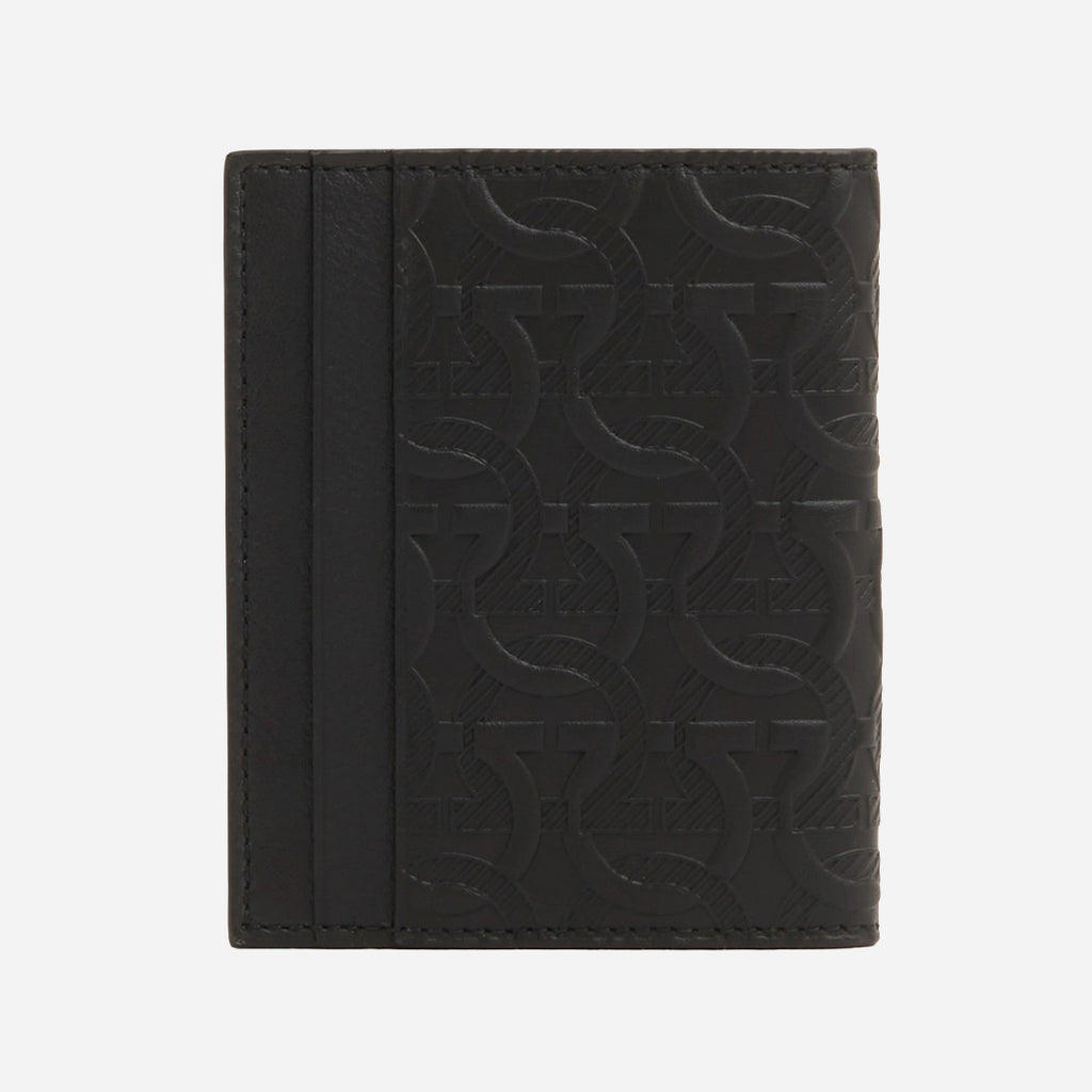 Porta Tarjeta Embossed Negra S.F.