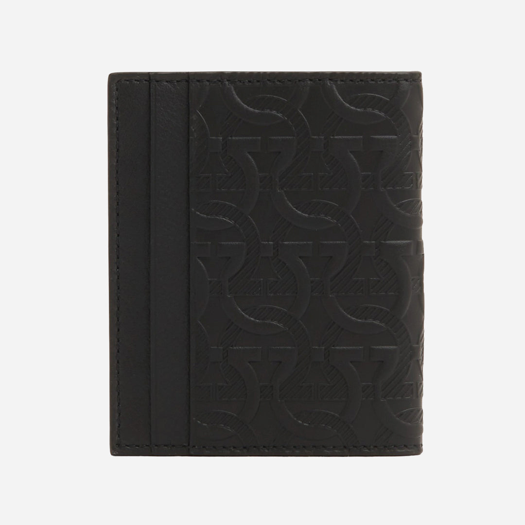 Porta Tarjeta Embossed Negra S.F.