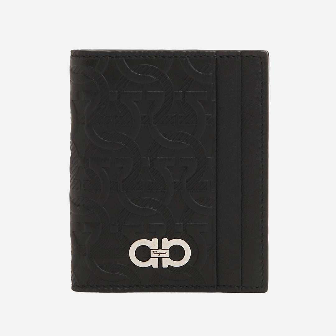 Porta Tarjeta Embossed Negra S.F.