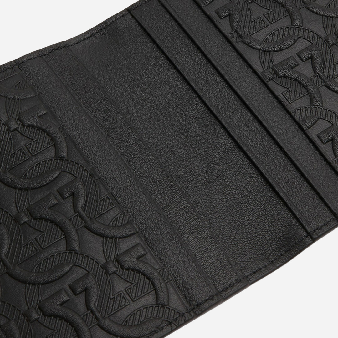 Porta Tarjeta Embossed Negra S.F.