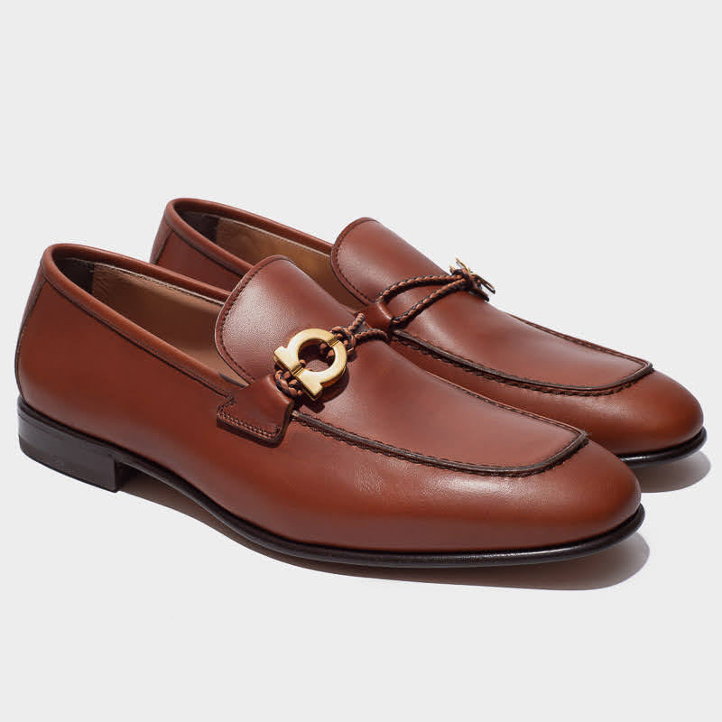 ZAPATO FERRAGAMO CAFE CUERO (753908-LESTER)