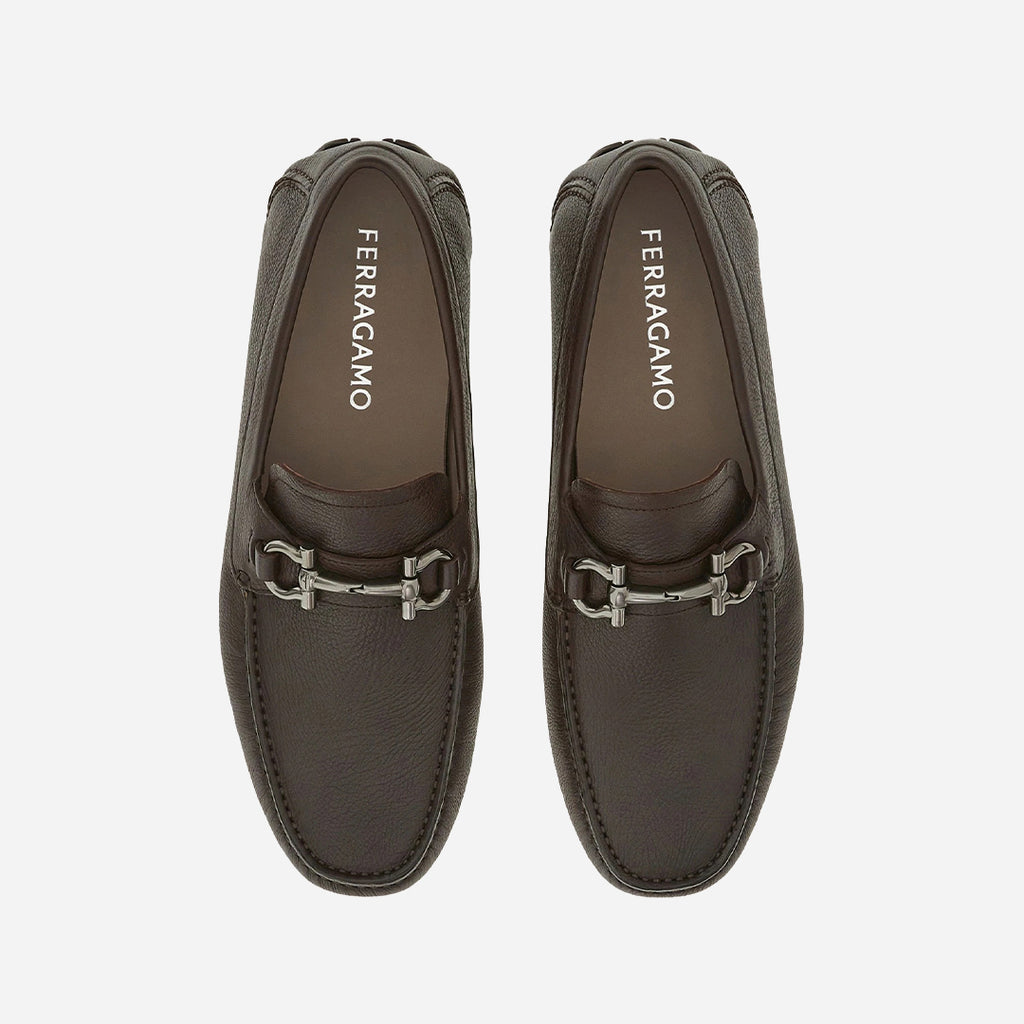 Zapato Mocasines Driver Gancini Café S.F.
