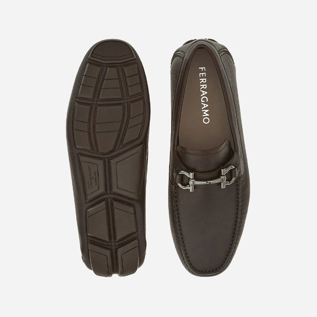 Zapato Mocasines Driver Gancini Café S.F.