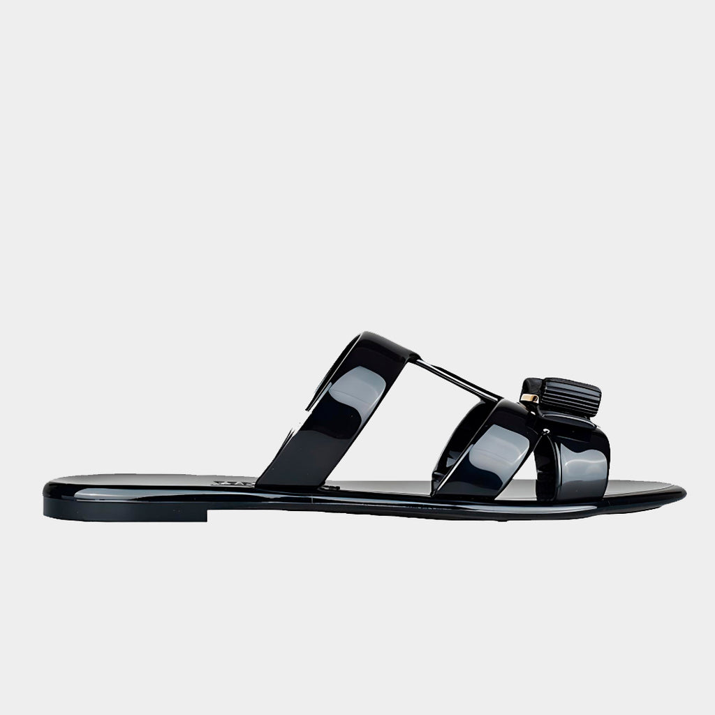 SANDALIA FERRAGAMO DAMA NEGRO CUERO (755969-LYLIA J)